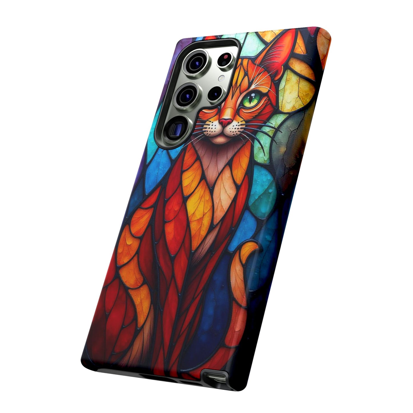 Geometric Cat: Colorful Abstract Portrait