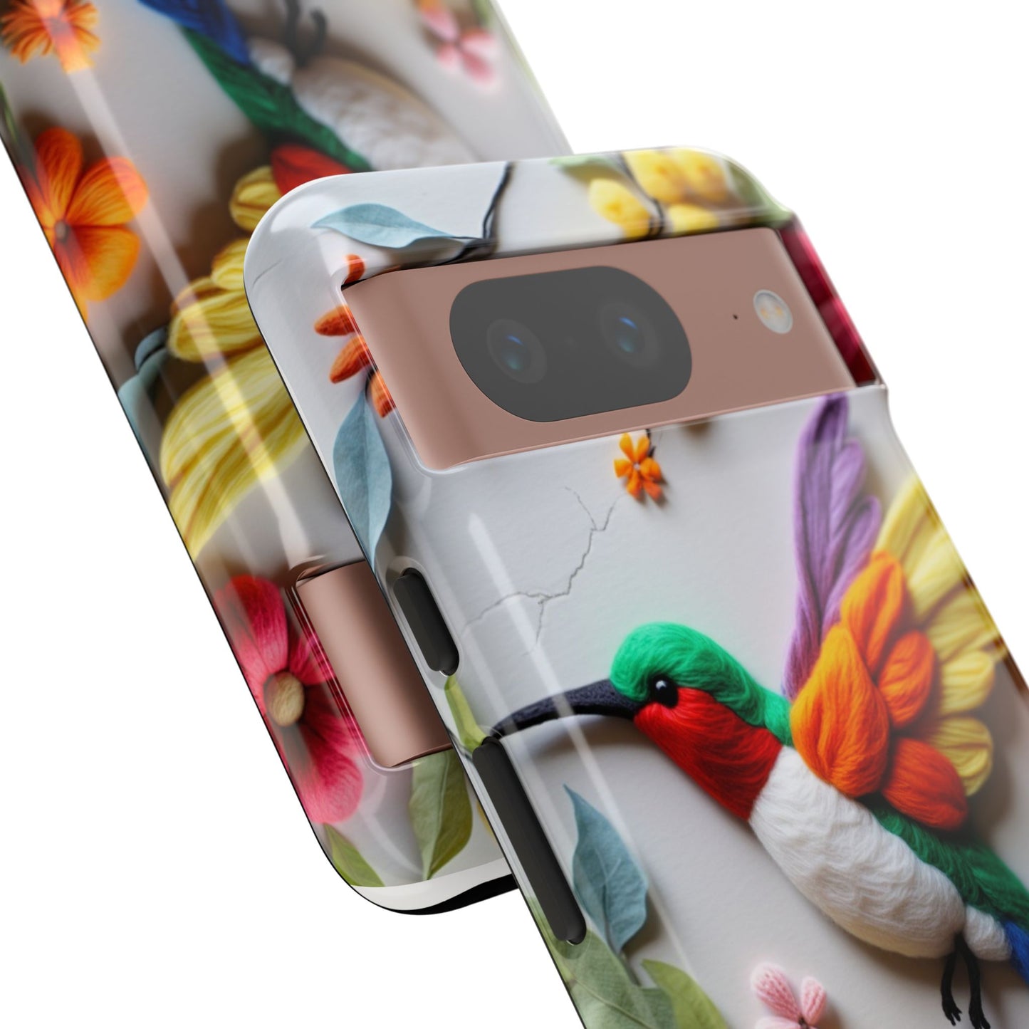 Elegant Hummingbird with Floral Mosaic Design | Nature's Artistic Vibes | iPhone 16 Pro