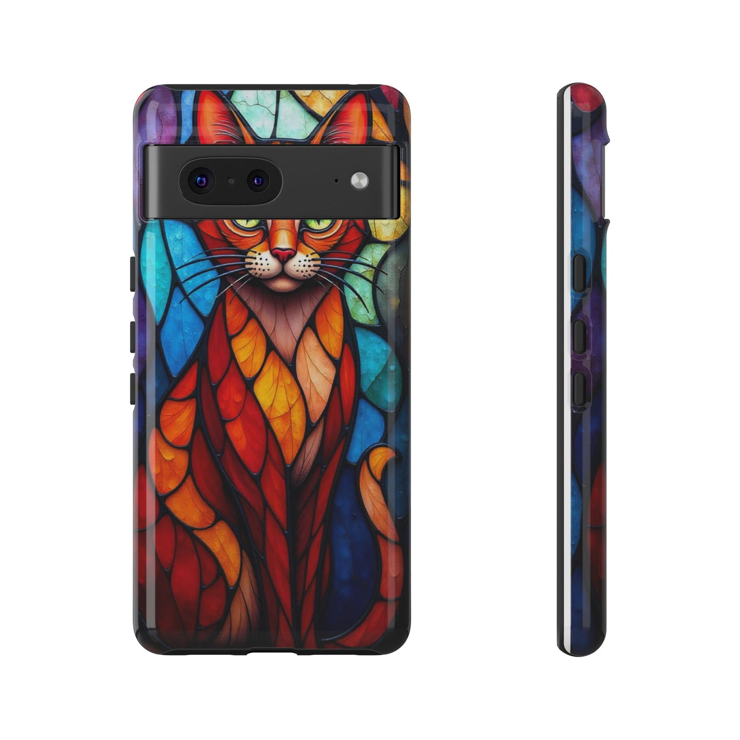 Geometric Cat: Colorful Abstract Portrait