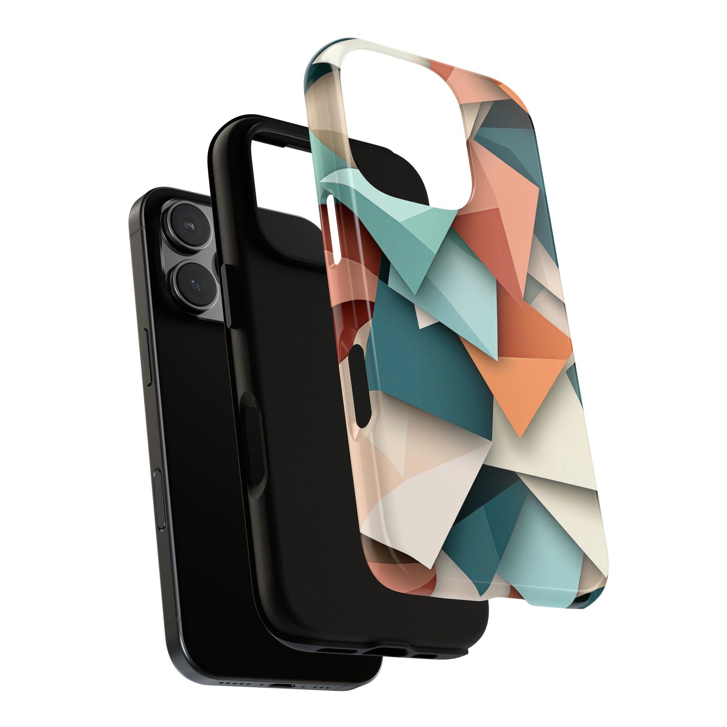 Origami Prism – Abstract Tri-Fold Geometry Phone Case – iPhone, Google Pixel, Samsung