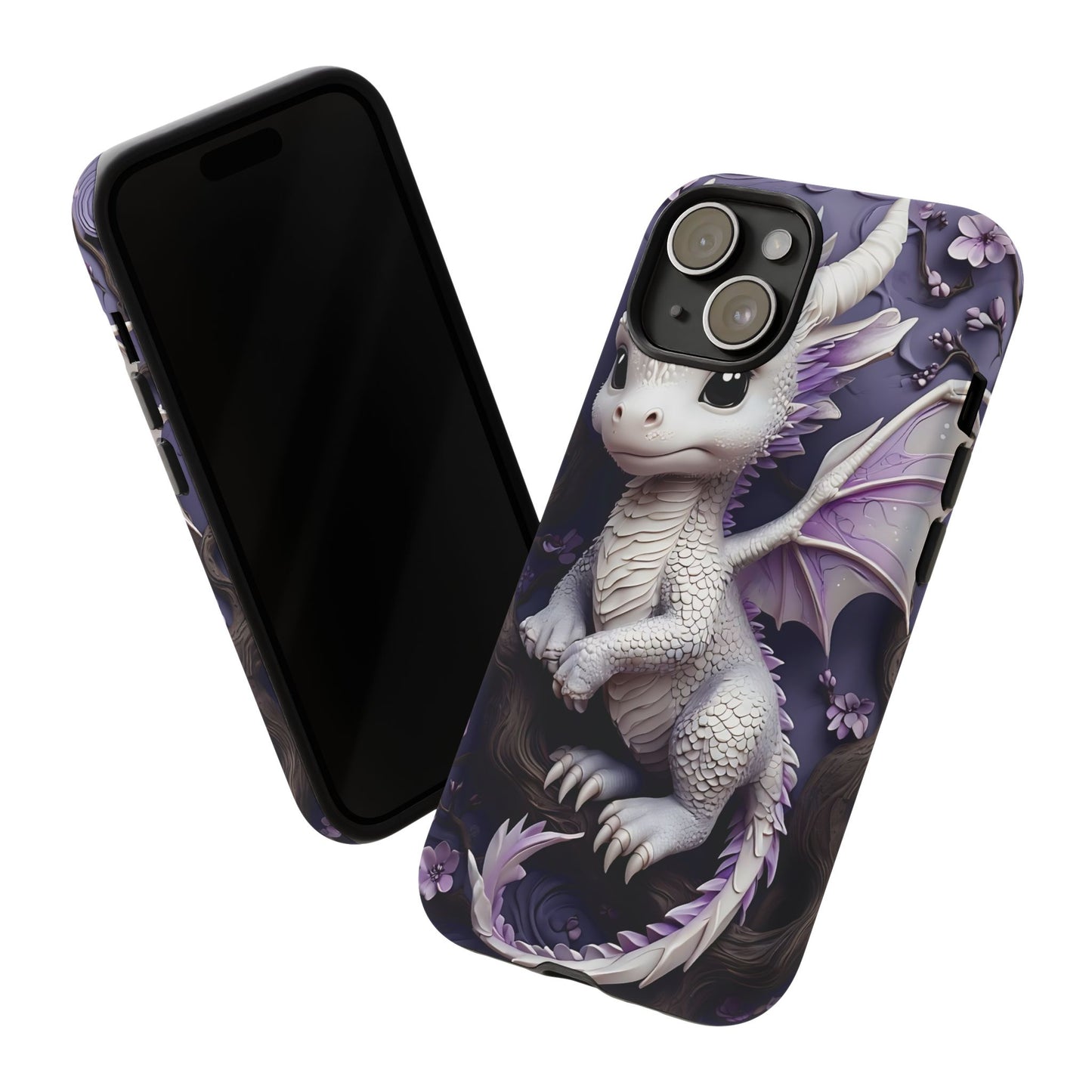 Charming Young Dragon on a Branch Phone Case Design