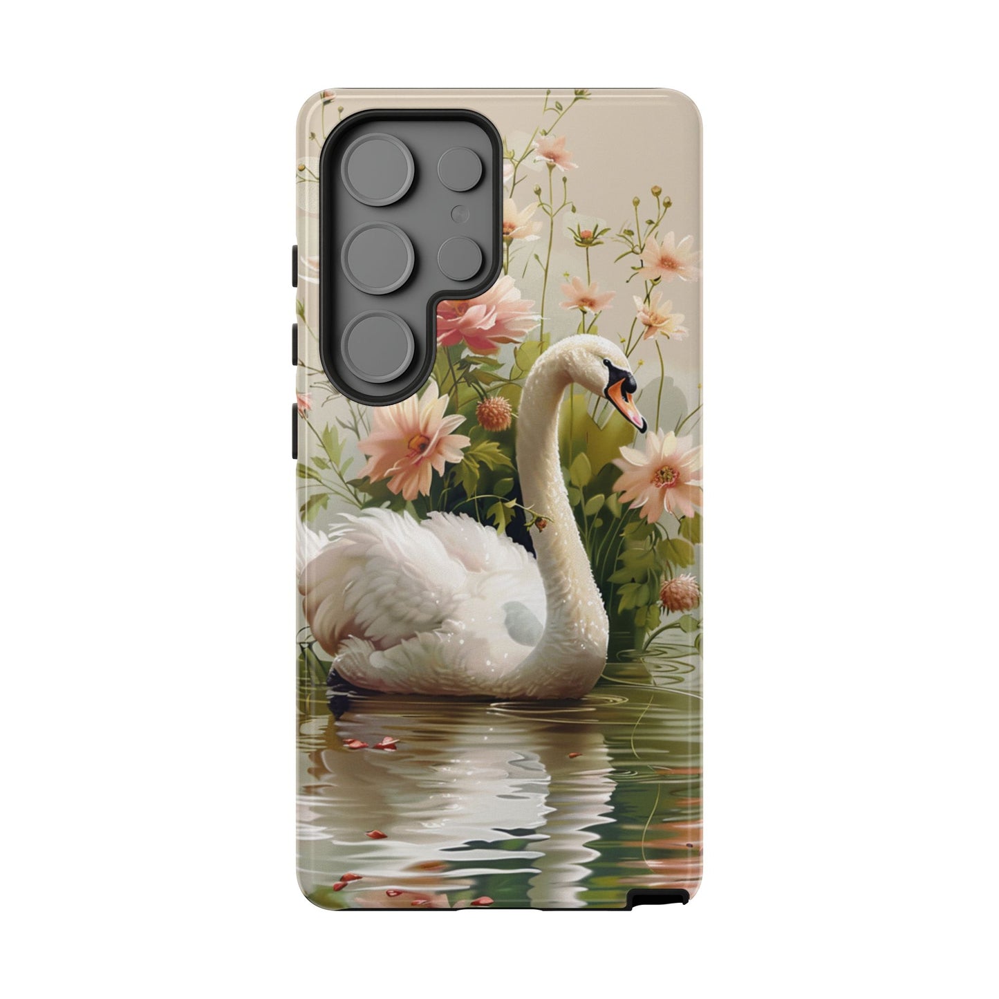 Floral Swan Phone Case β Bird Phone Case, Elegant & Protective for iPhone, Samsung & Google Pixel