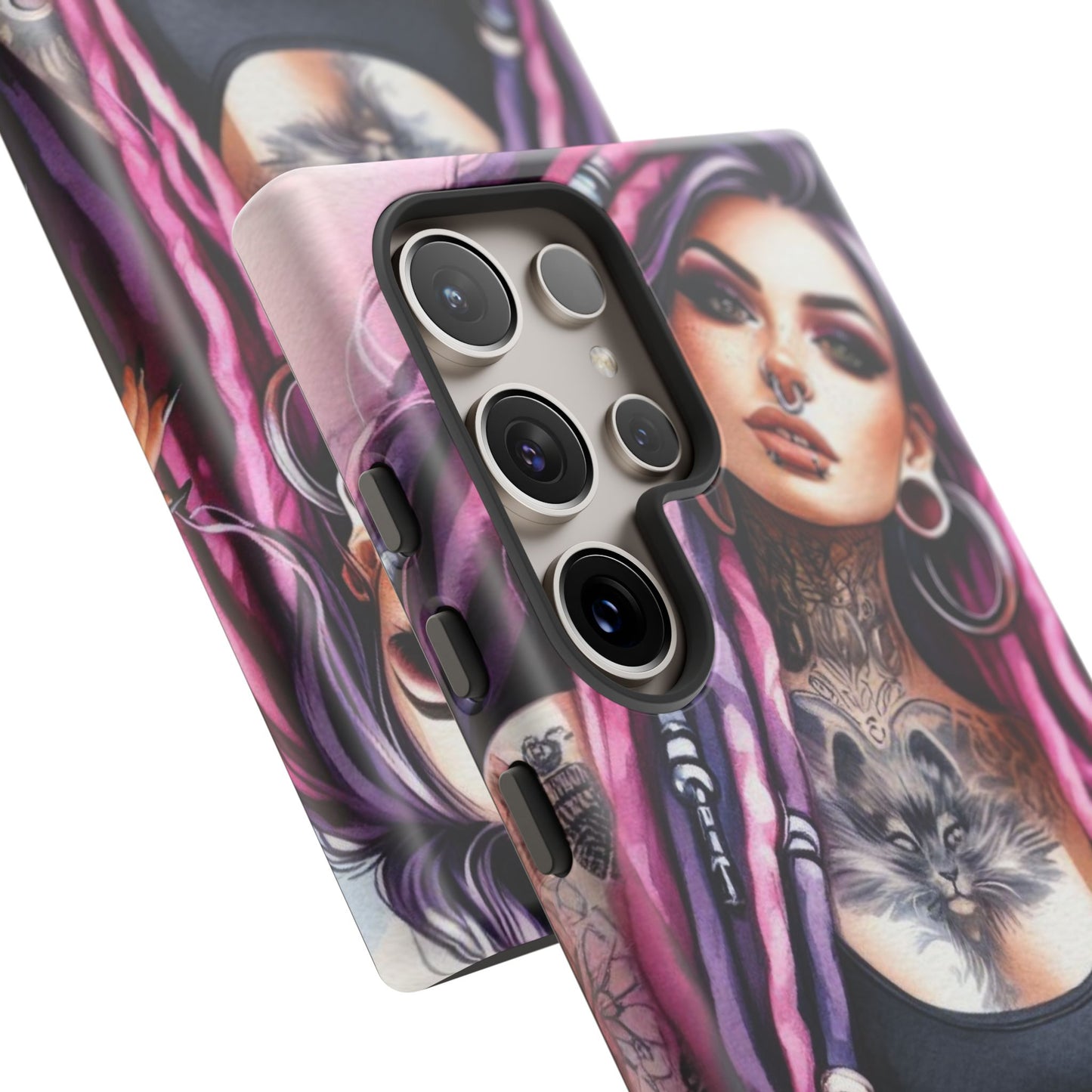 Tattooed Rebel – Gothic Cat Spirit Mobile Cover
