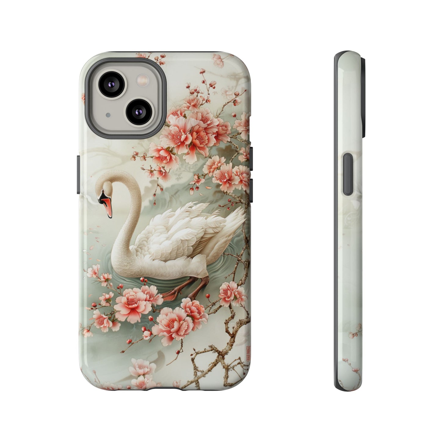 Floral Swan Phone Case β Bird Phone Case, Elegant & Protective for iPhone, Samsung & Google Pixel