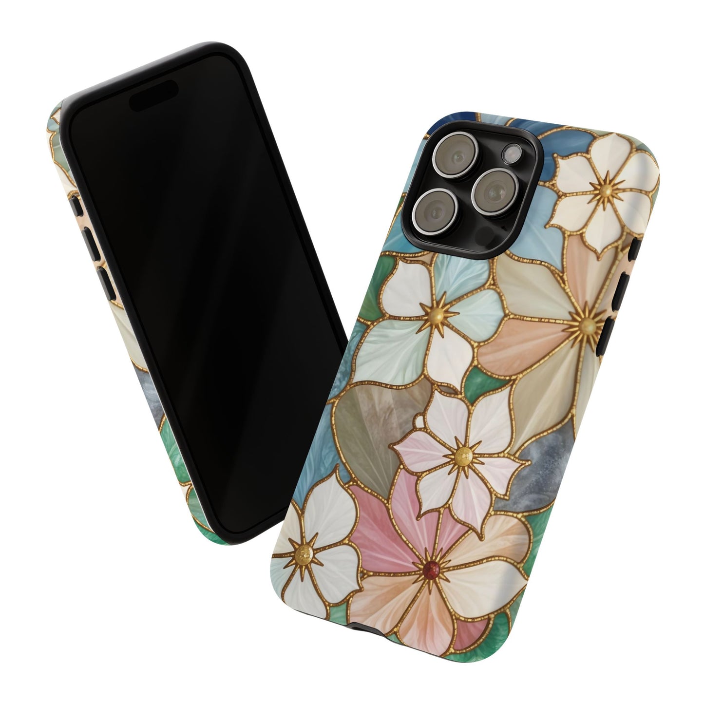 Floral Symphony: Stained Glass Elegance