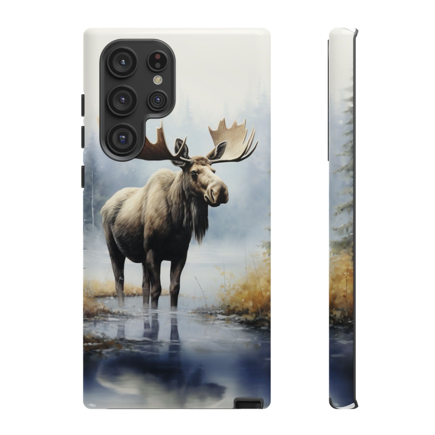Majestic Moose Print Phone Case β Durable & Stylish Wildlife Design - iPhone, Samsung & Google Pixel Cover - Artistic Elk Phone Case, Animal Lover Gift