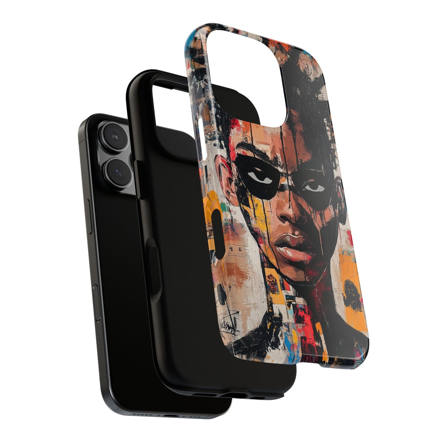 Abstract Graffiti Phone Case – Basquiat Art Inspired - iPhone, Samsung & Google Pixel Cover - Artistic Painting Case, Art Lover Gift