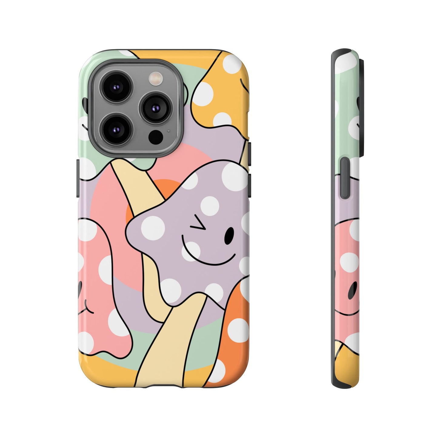 Retro Smiley Mushroom Phone Case β Cute 70s Aesthetic for iPhone, Samsung & Google Pixel