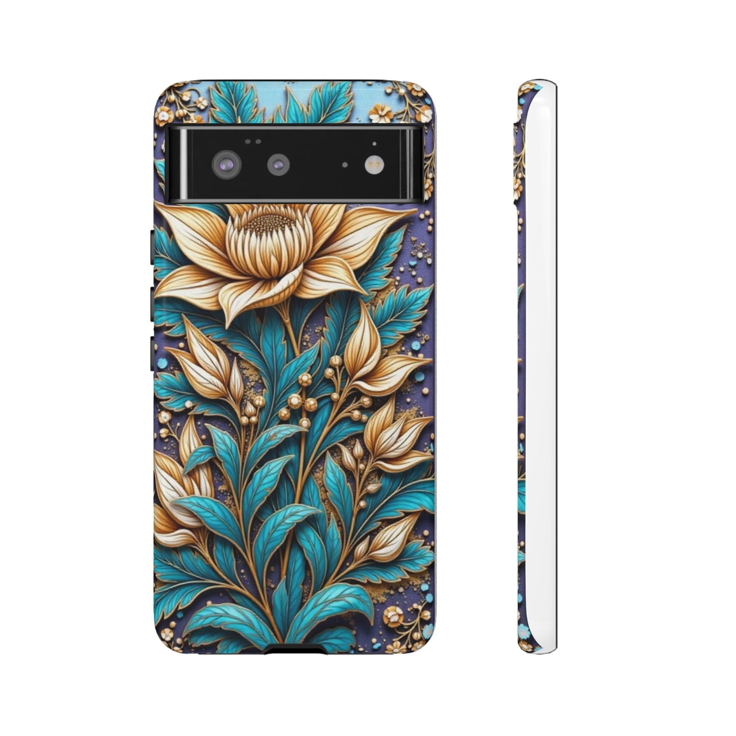 Golden Chrysanthemum: Floral Stained Glass Masterpiece