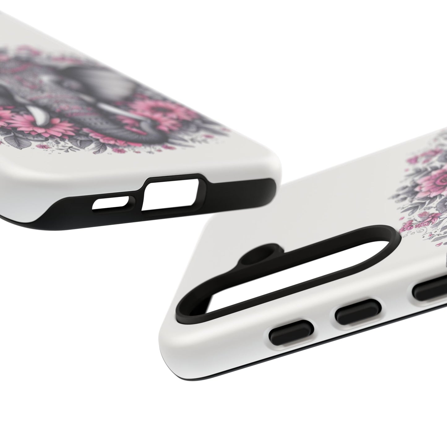 Intricate Floral Elephant Mobile Cover – Mandala-Inspired Boho Art