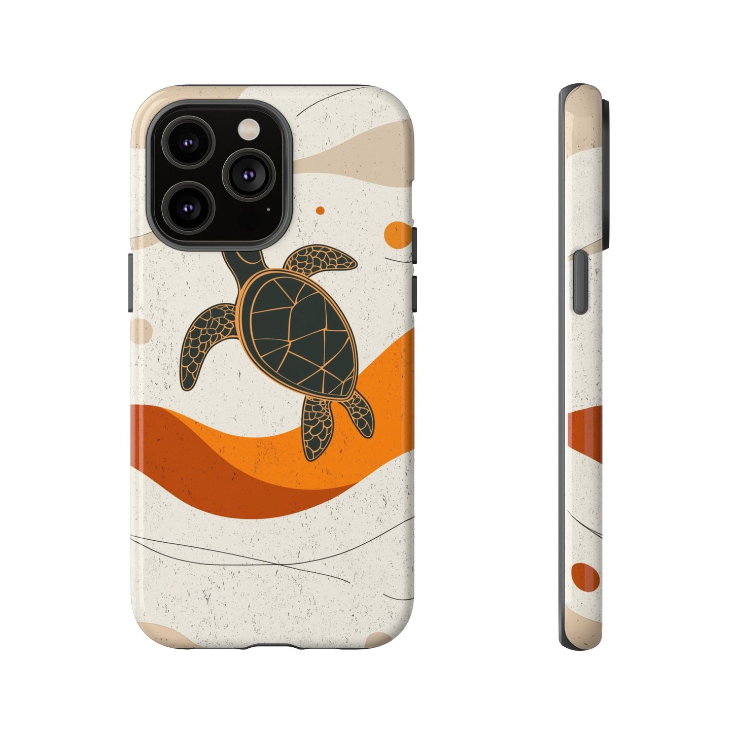 Flow of the Tide: Abstract Turtle Drift Phone Case for iPhone, Samsung & Pixel