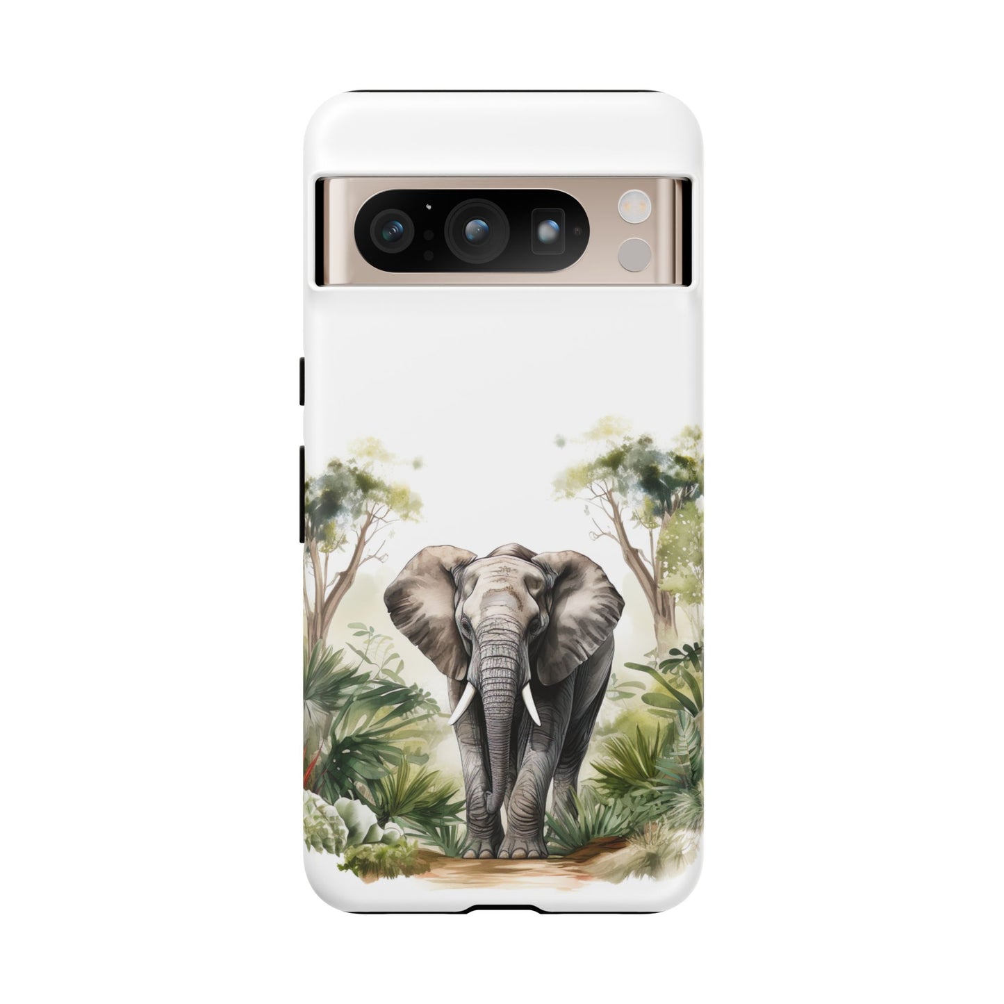Serene Jungle Elephant Mobile Cover – Watercolor Wildlife Design