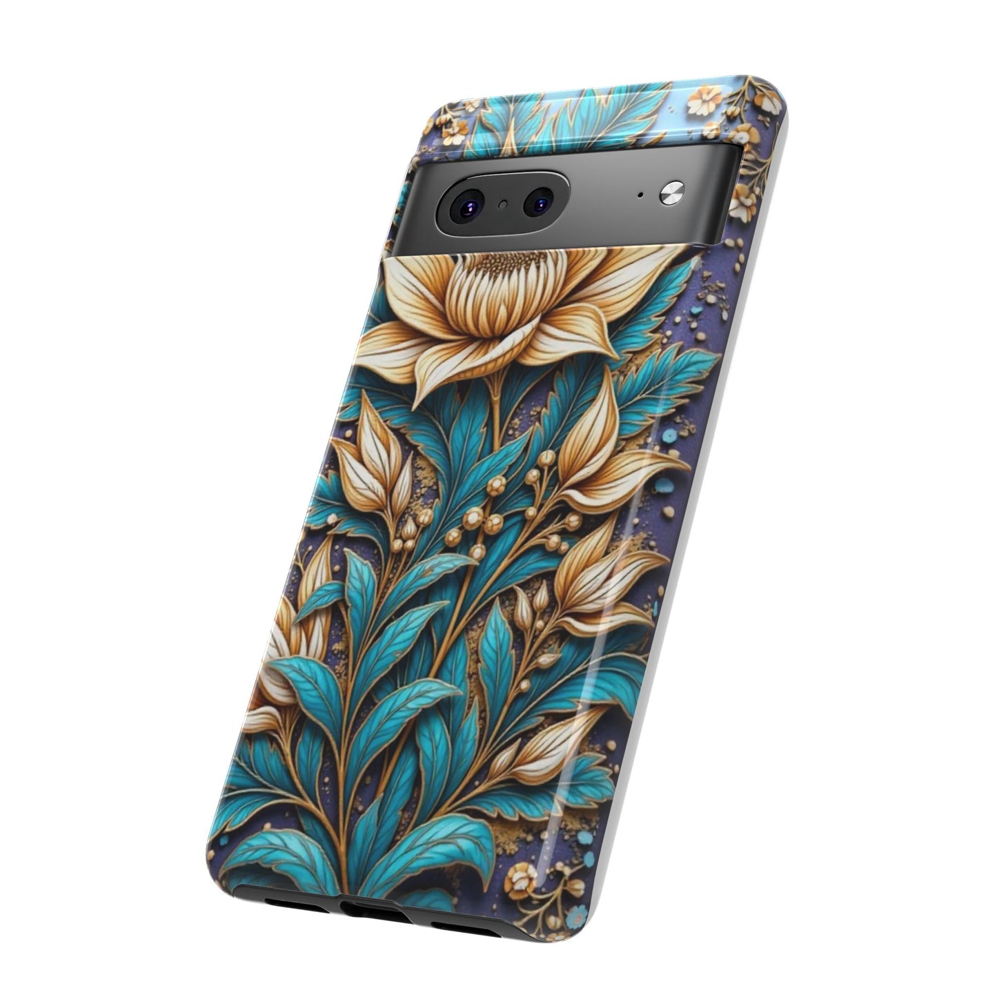 Golden Chrysanthemum: Floral Stained Glass Masterpiece