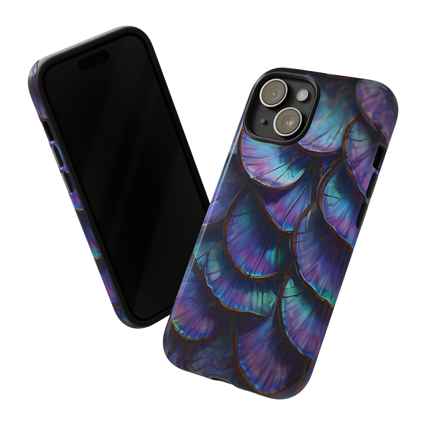 Abstract Macro Shot of Iridescent Butterfly Fish Scales Phone Case Design