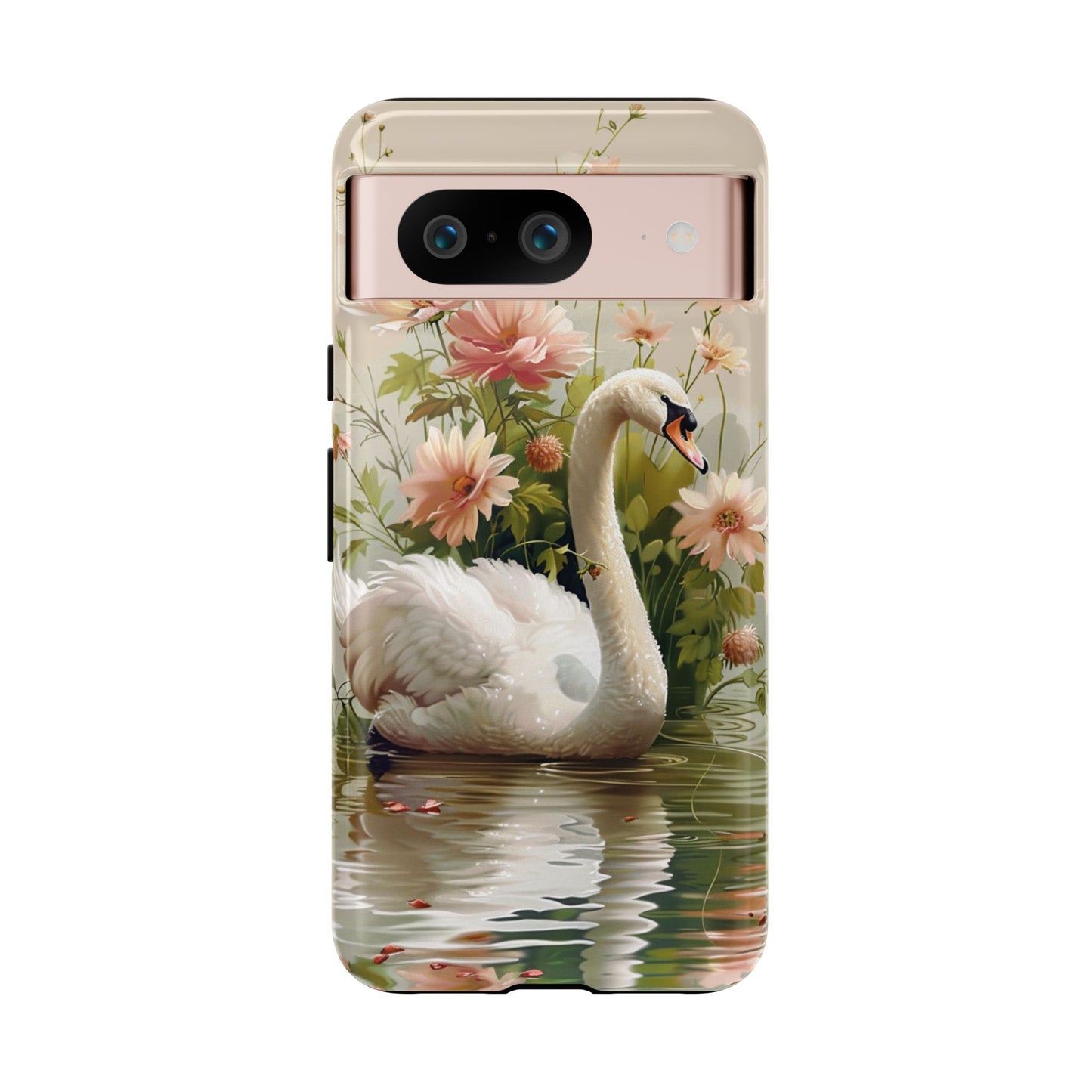 Floral Swan Phone Case β Bird Phone Case, Elegant & Protective for iPhone, Samsung & Google Pixel