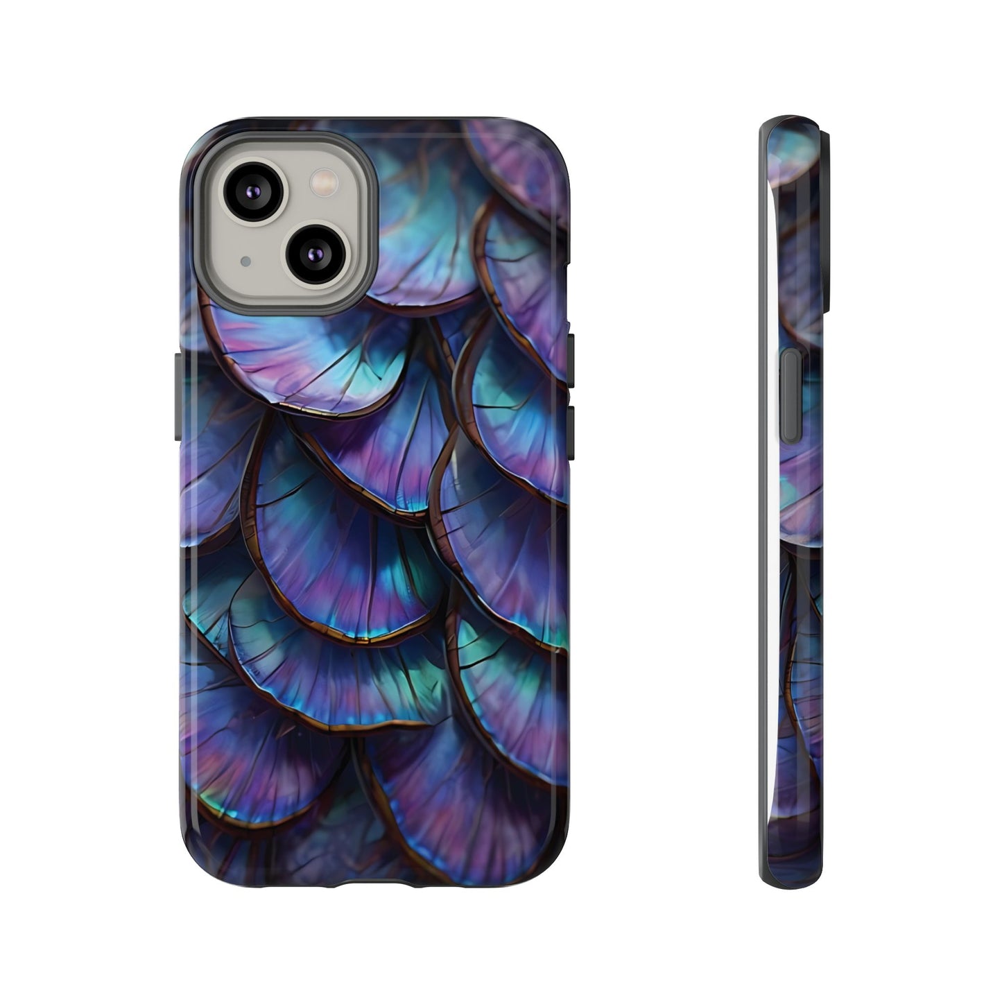 Abstract Macro Shot of Iridescent Butterfly Fish Scales Phone Case Design
