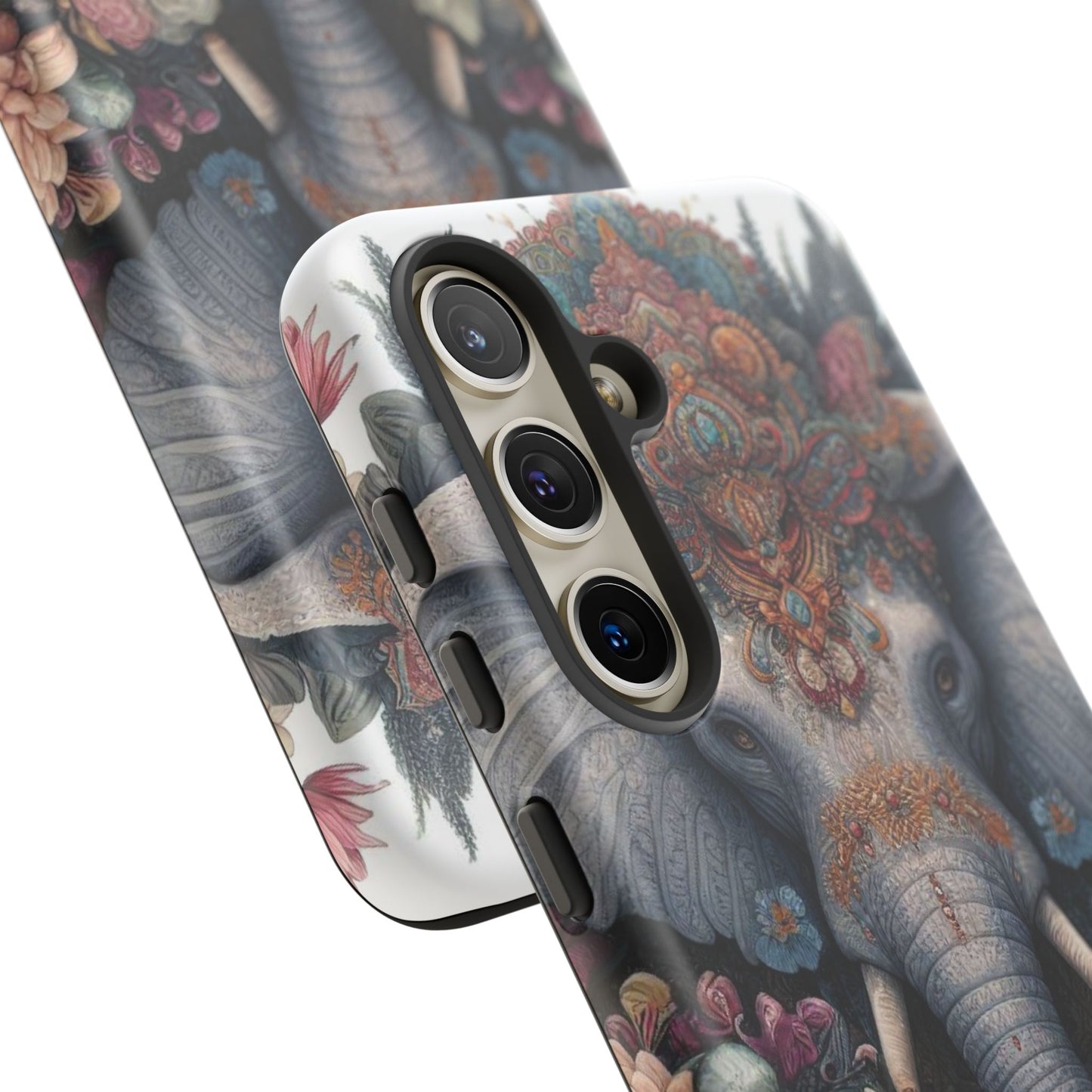 Regal Ornate Elephant Mobile Cover – Majestic Bohemian Art