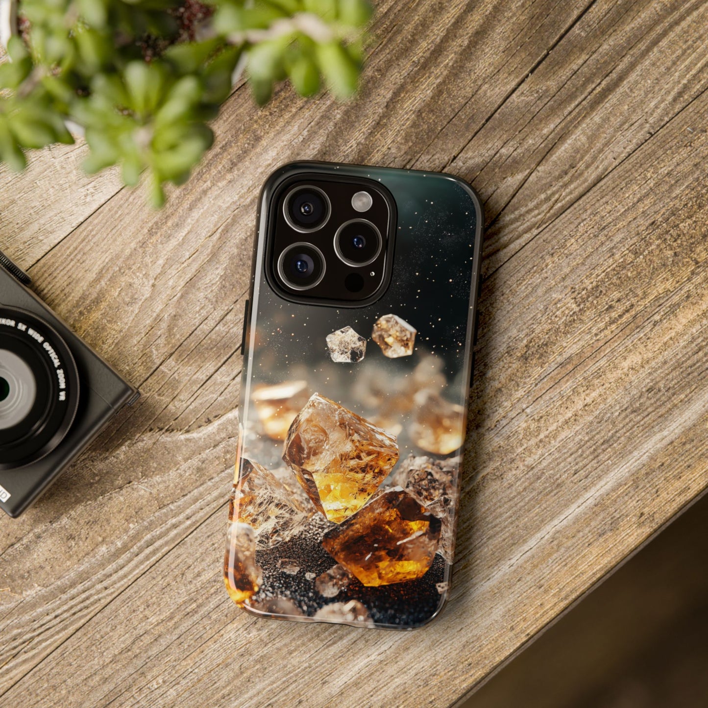 Golden Ember Crystal Phone Case for iPhone, Samsung & Google Pixel