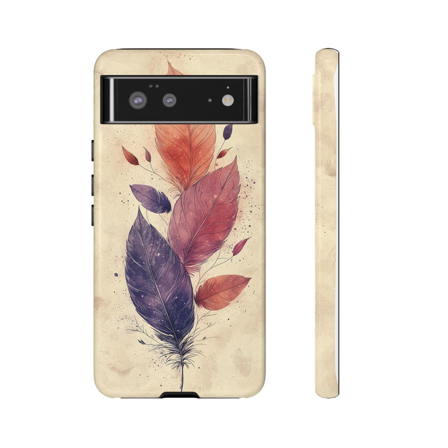 Boho Feather Bloom Phone Case for iPhone, Pixel & Samsung