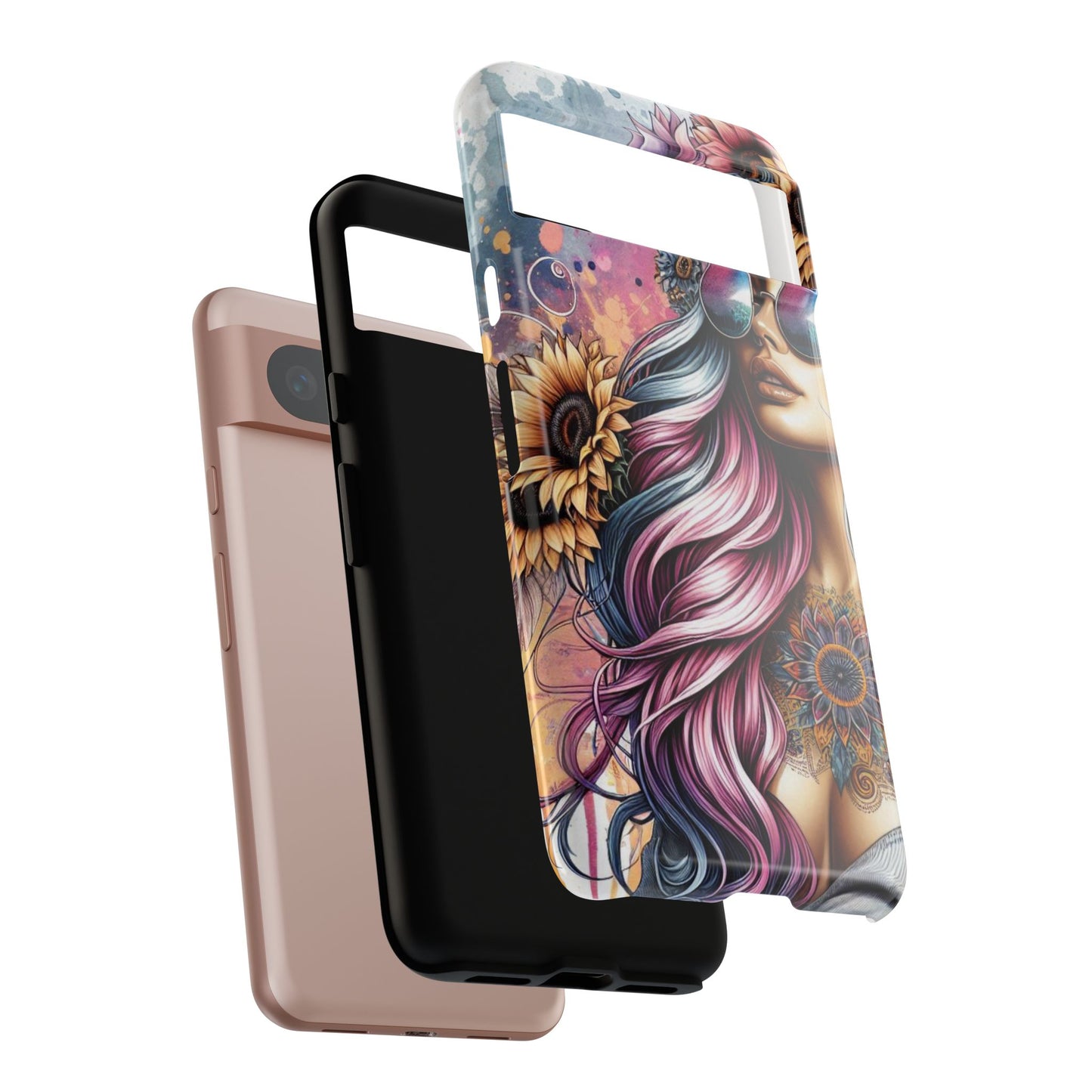 Bohemian Sunflower Queen – Retro Floral Fantasy Mobile Cover