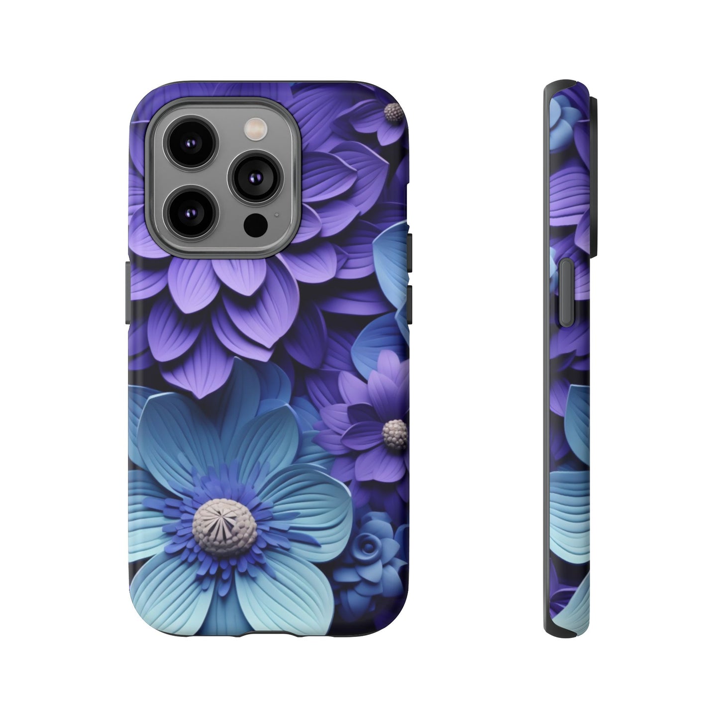 Royal Blue Floral Phone Case – Elegant & Luxurious Design