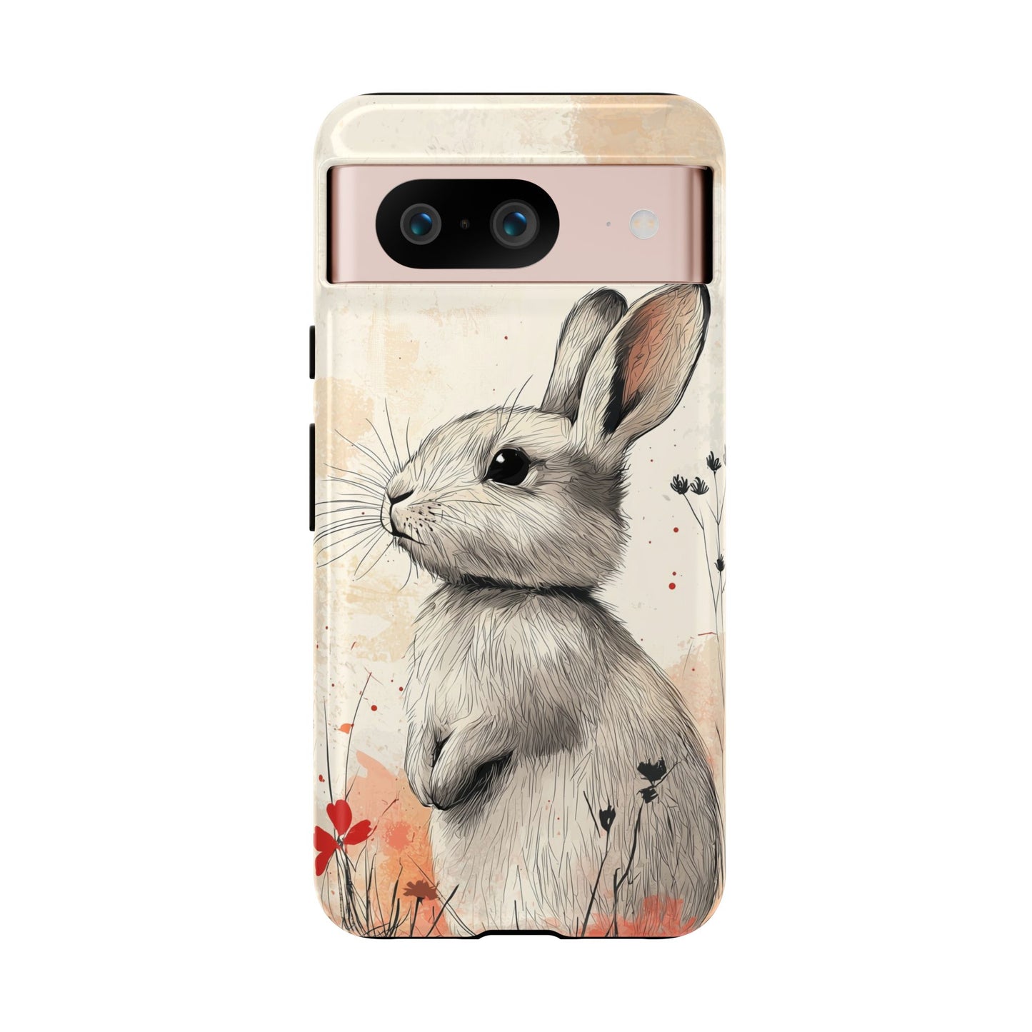 Curious Meadow: Gentle Rabbit Phone Case for iPhone, Samsung & Pixel