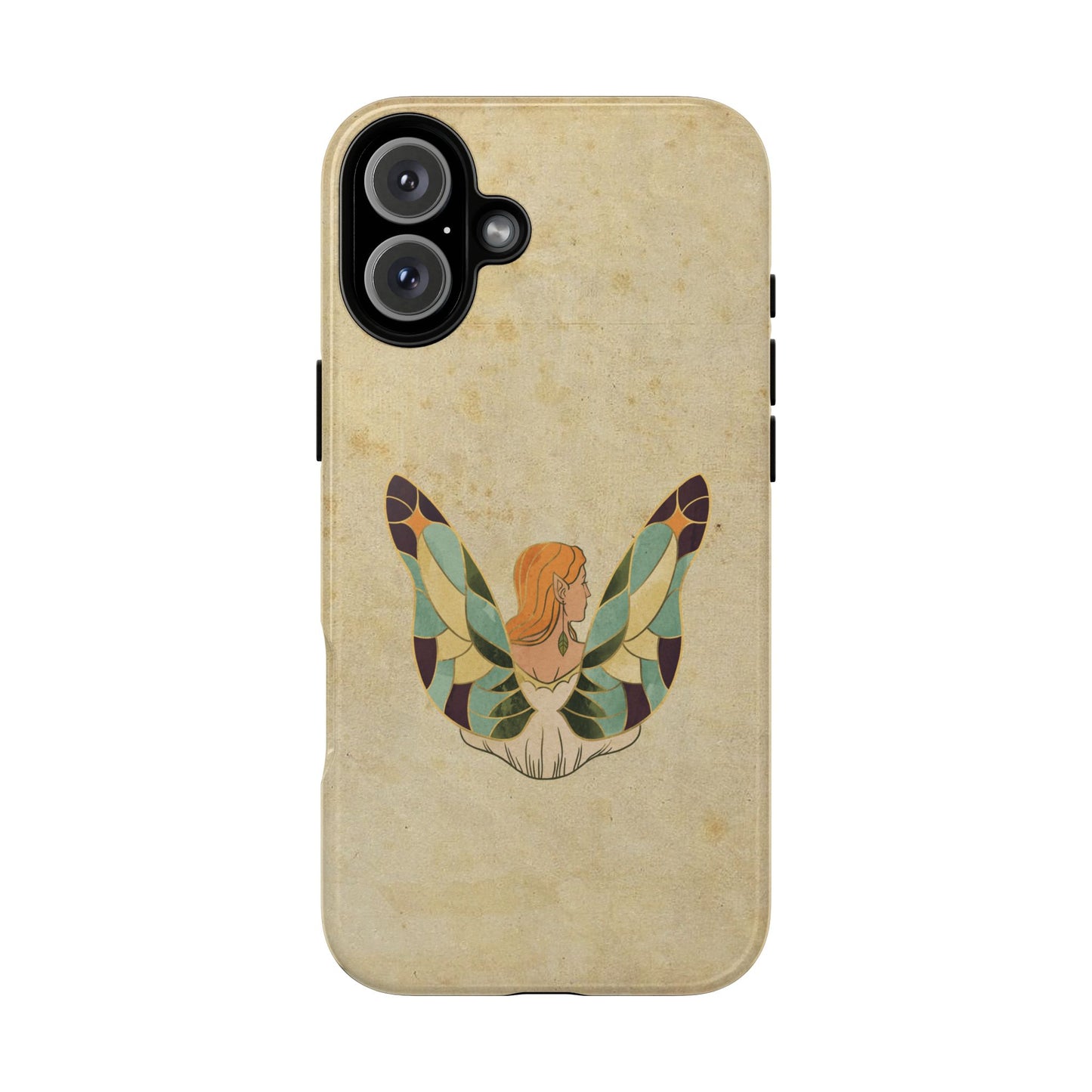 Minimal Vintage Butterfly Woman Phone Case – Aesthetic Retro Art for iPhone, Samsung & Google Pixel