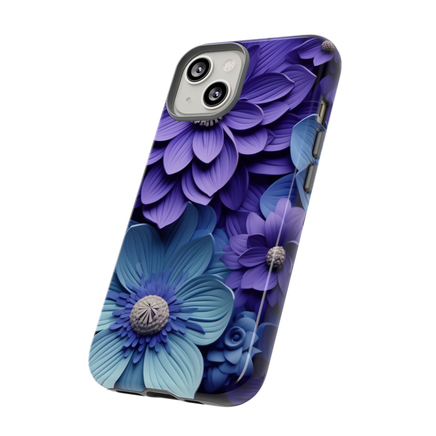 Royal Blue Floral Phone Case – Elegant & Luxurious Design