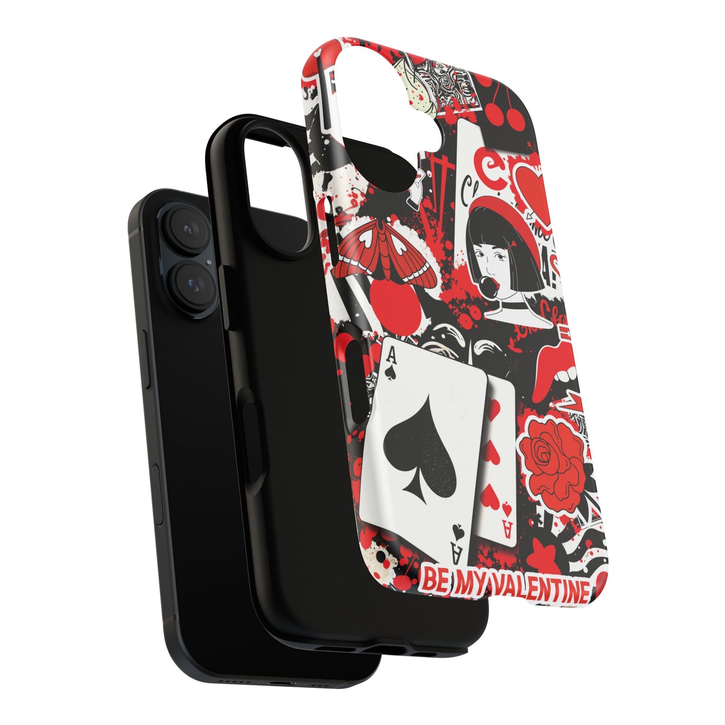 Bold Red & Black Ace Card Phone Case