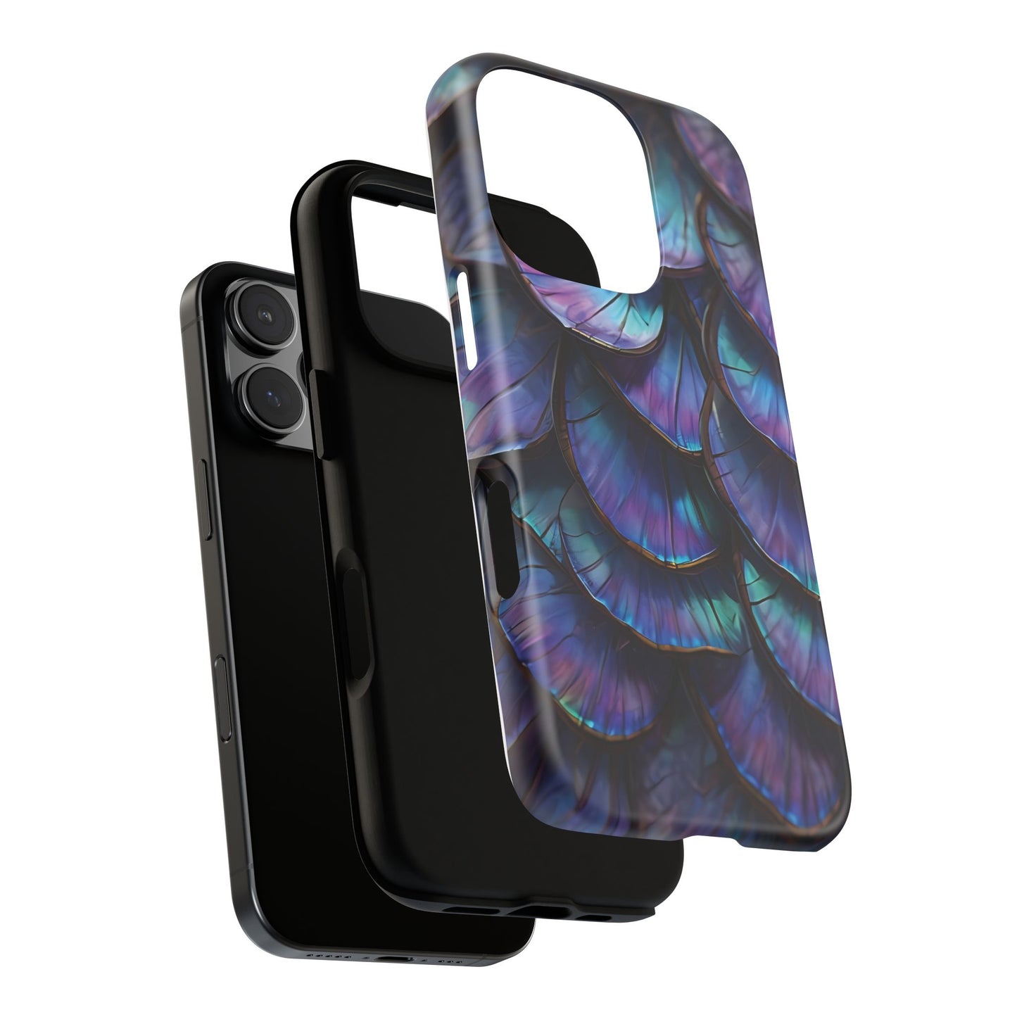 Abstract Macro Shot of Iridescent Butterfly Fish Scales Phone Case Design