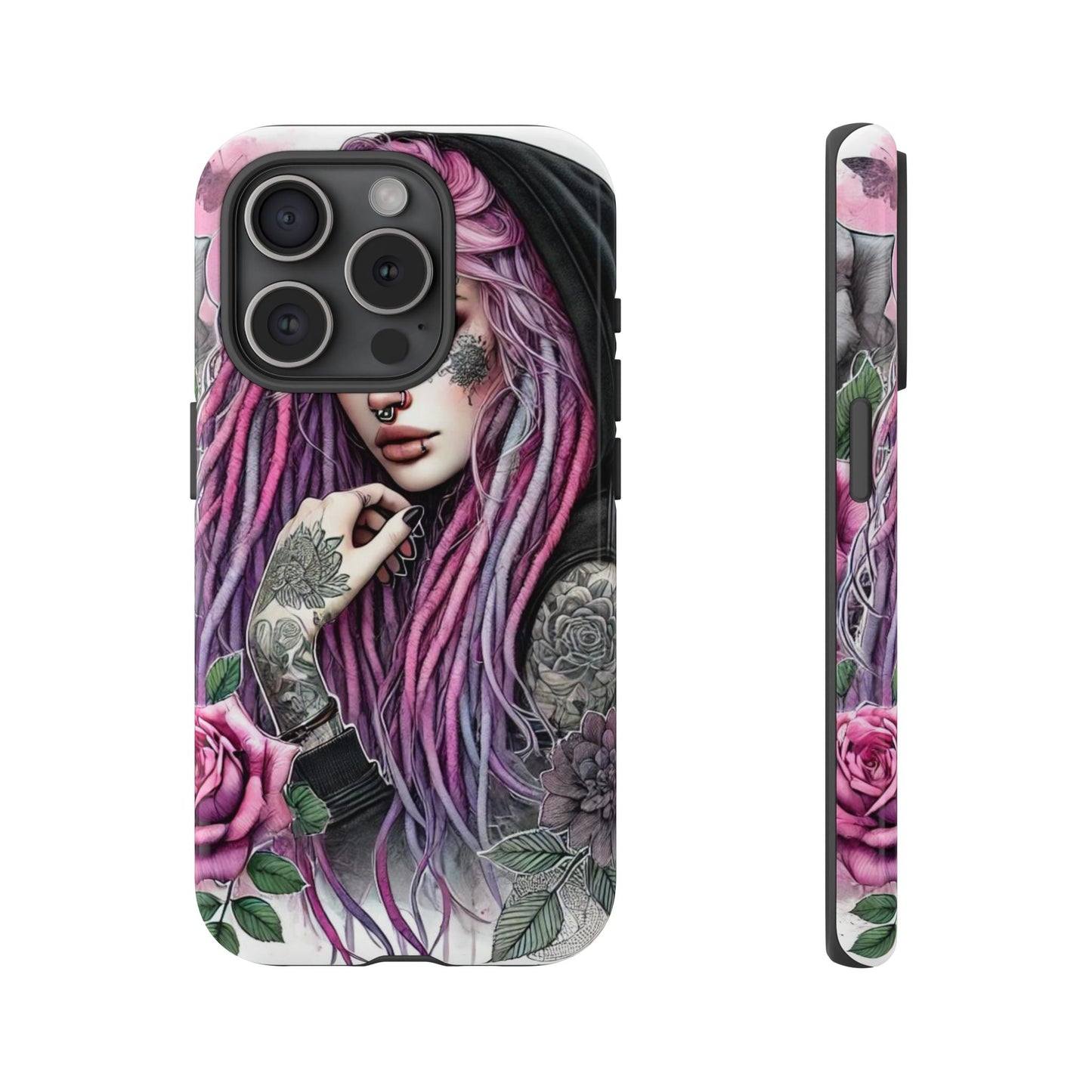 Gothic Rose Tattoo Art Mobile Case