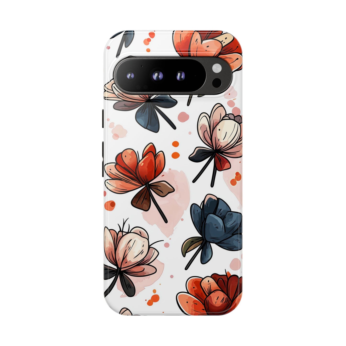 Bold Bloom Watercolor Floral Phone Case for iPhone, Samsung & Google Pixel | Artistic Flower Pattern