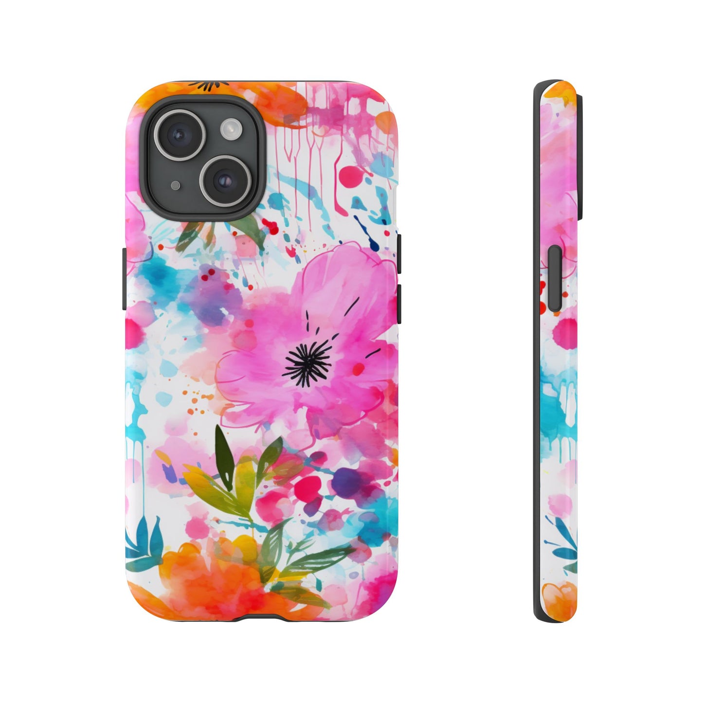 Vibrant Watercolor Floral Phone Case – Artistic & Colorful Design