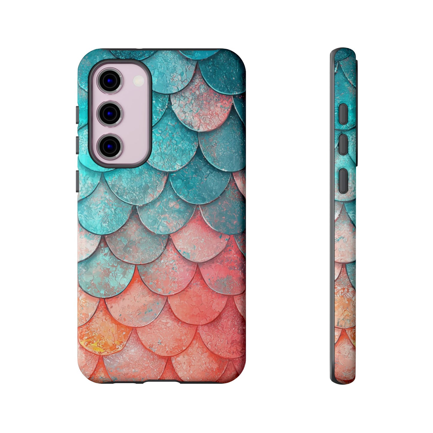 Serene Waves – Colorful Fish Scale Phone Case for iPhone, Pixel & Samsung