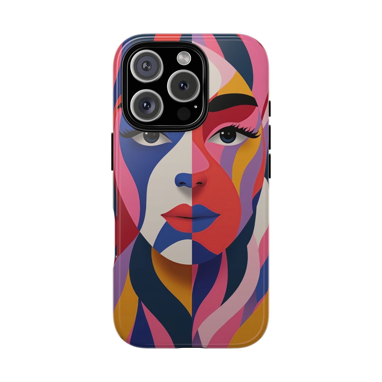 Abstract Portrait Phone Case - Vibrant Colors for iPhone, Google Pixel, and Samsung