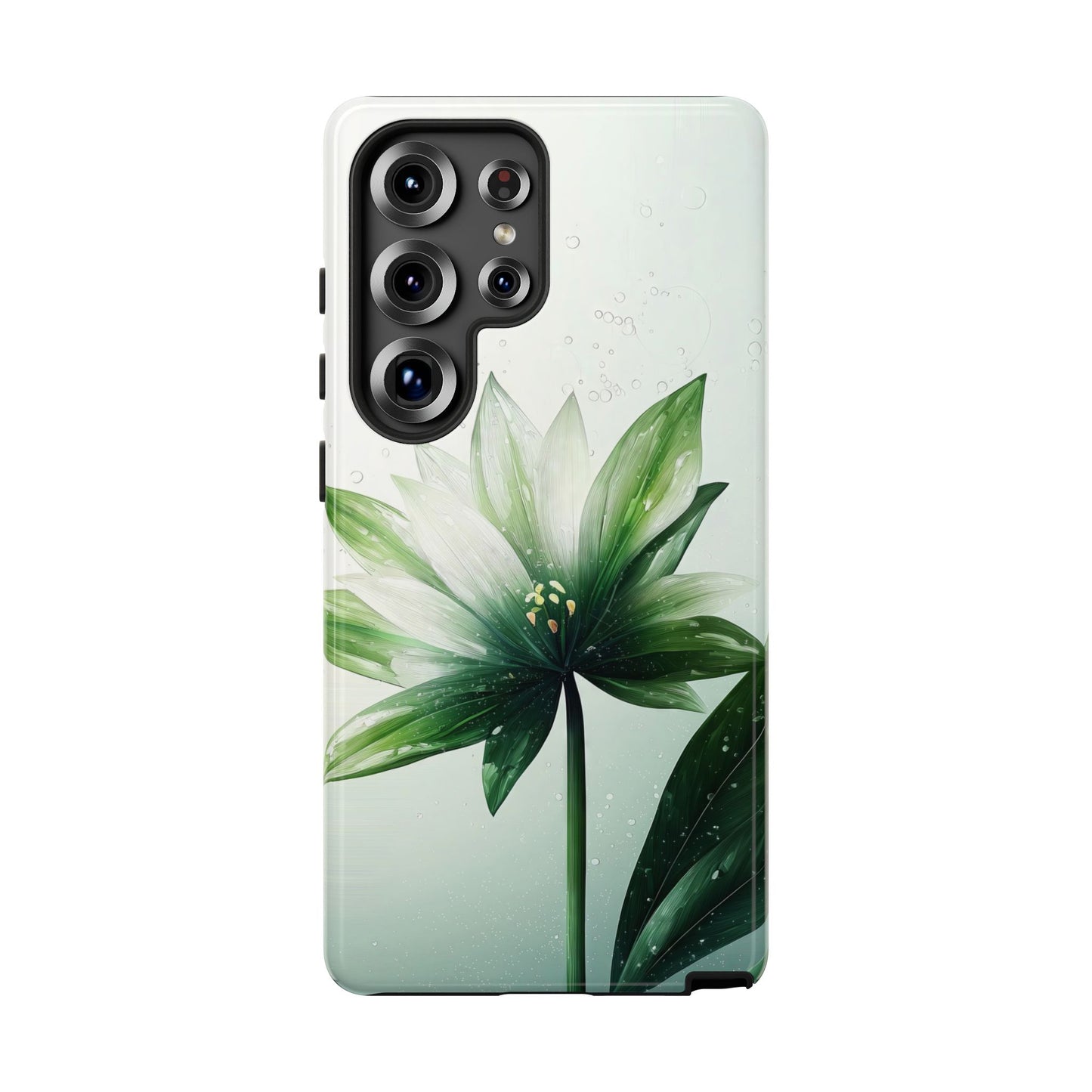 Dew Kissed Green Lotus Phone Case | Refreshing Botanical Design for iPhone, Pixel & Samsung