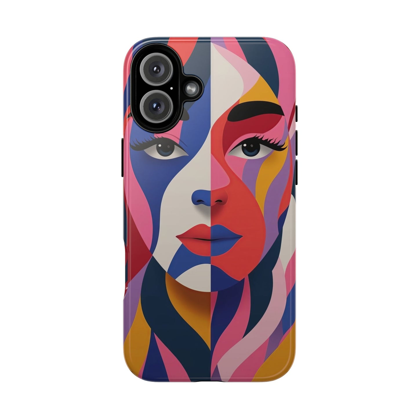 Abstract Portrait Phone Case - Vibrant Colors for iPhone, Google Pixel, and Samsung