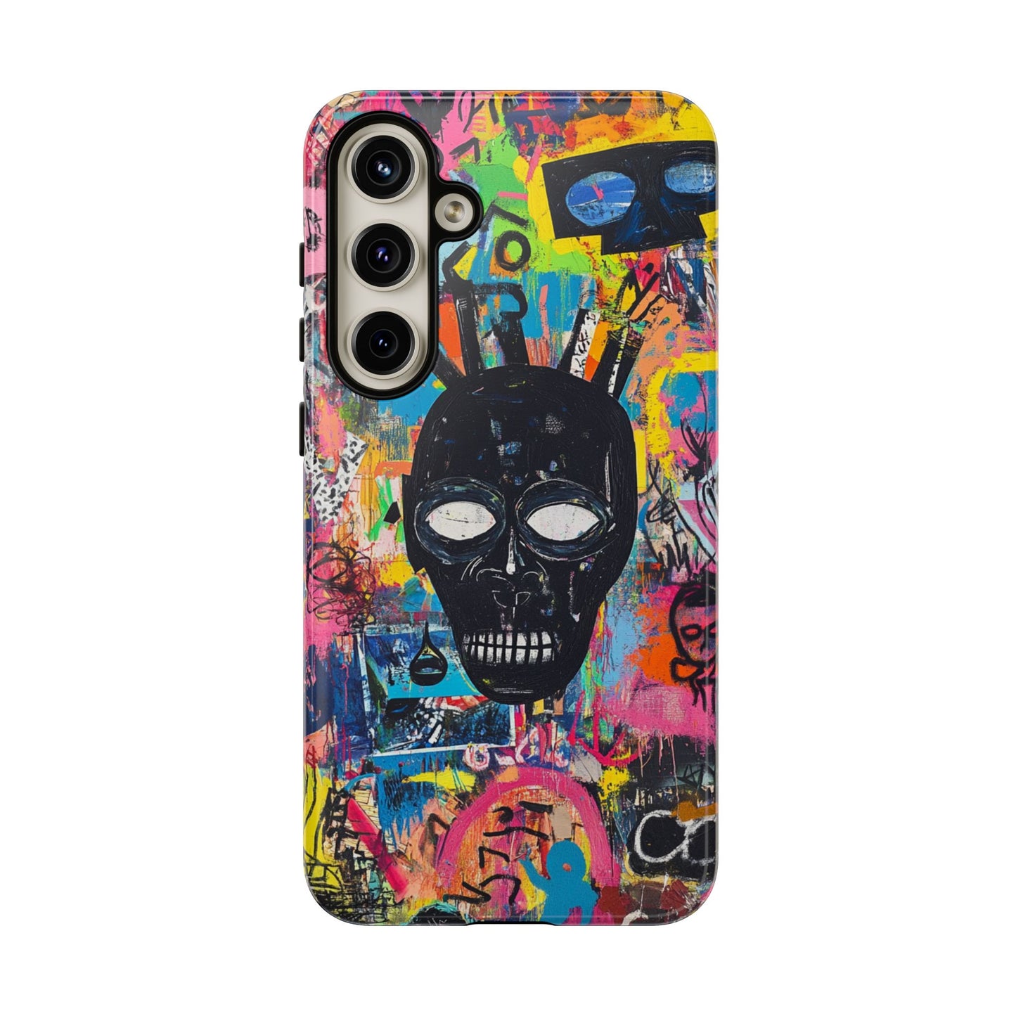 Street Art Phone Case – Basquiat-Inspired Phone Cover– Bold, Graffiti-Inspired Cover - iPhone, Samsung & Google Pixel Cover - Artistic Painting Case, Art Lover Gift