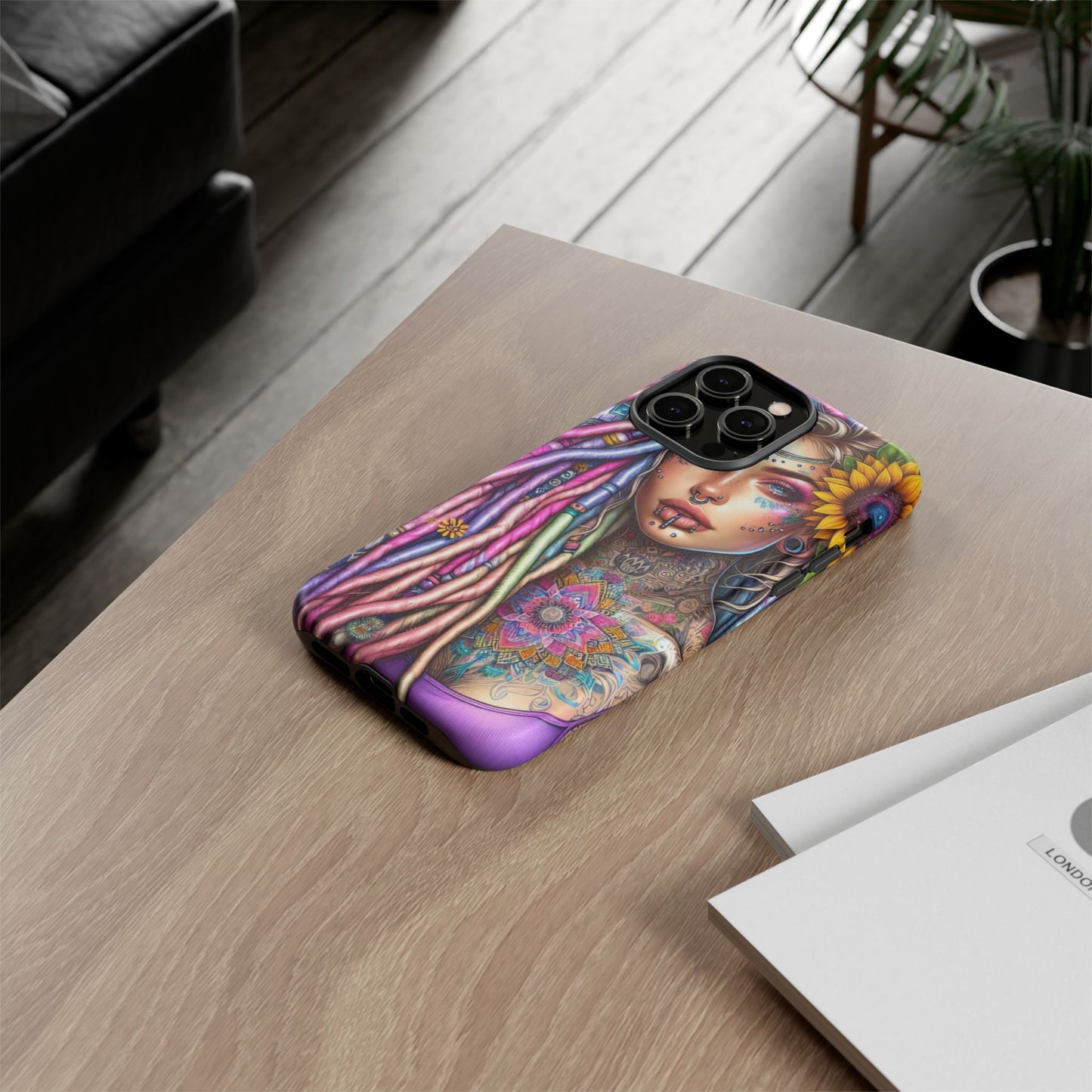 Boho Mandala Goddess – Ethereal Tattoo Art Mobile Cover