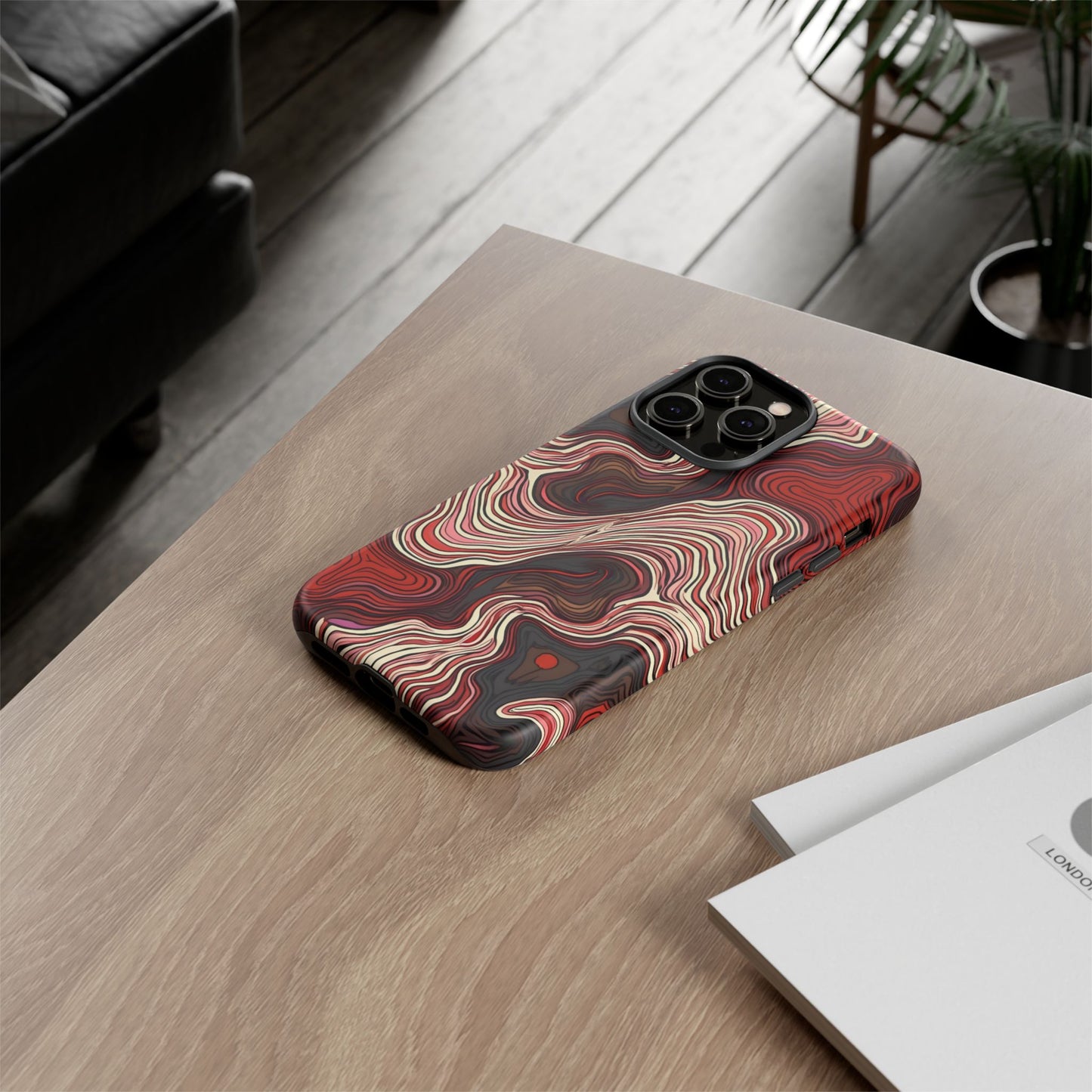 Abstract wavy illusion with swirling lines | Pattern Design