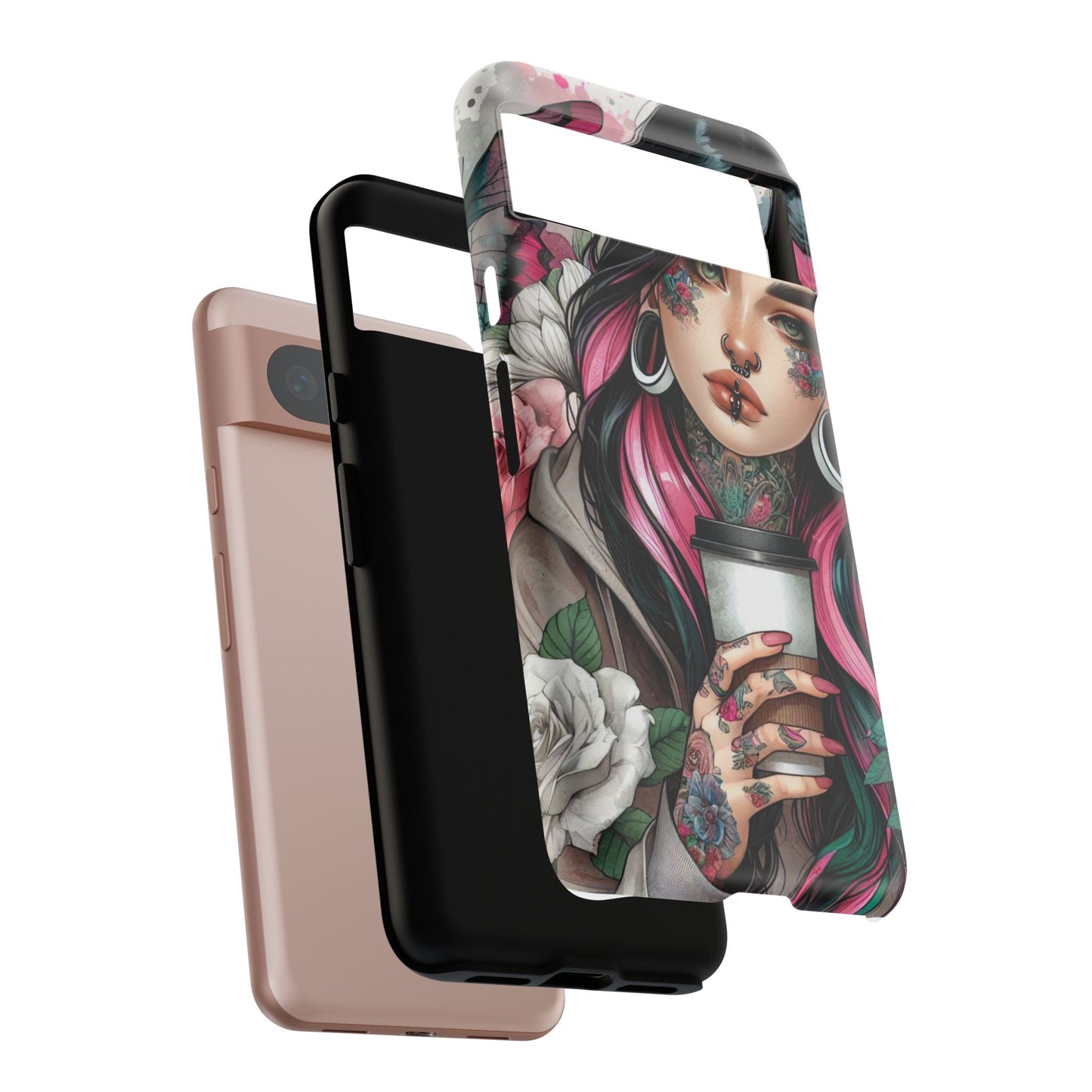Tattooed Coffee Lover Art Mobile Case