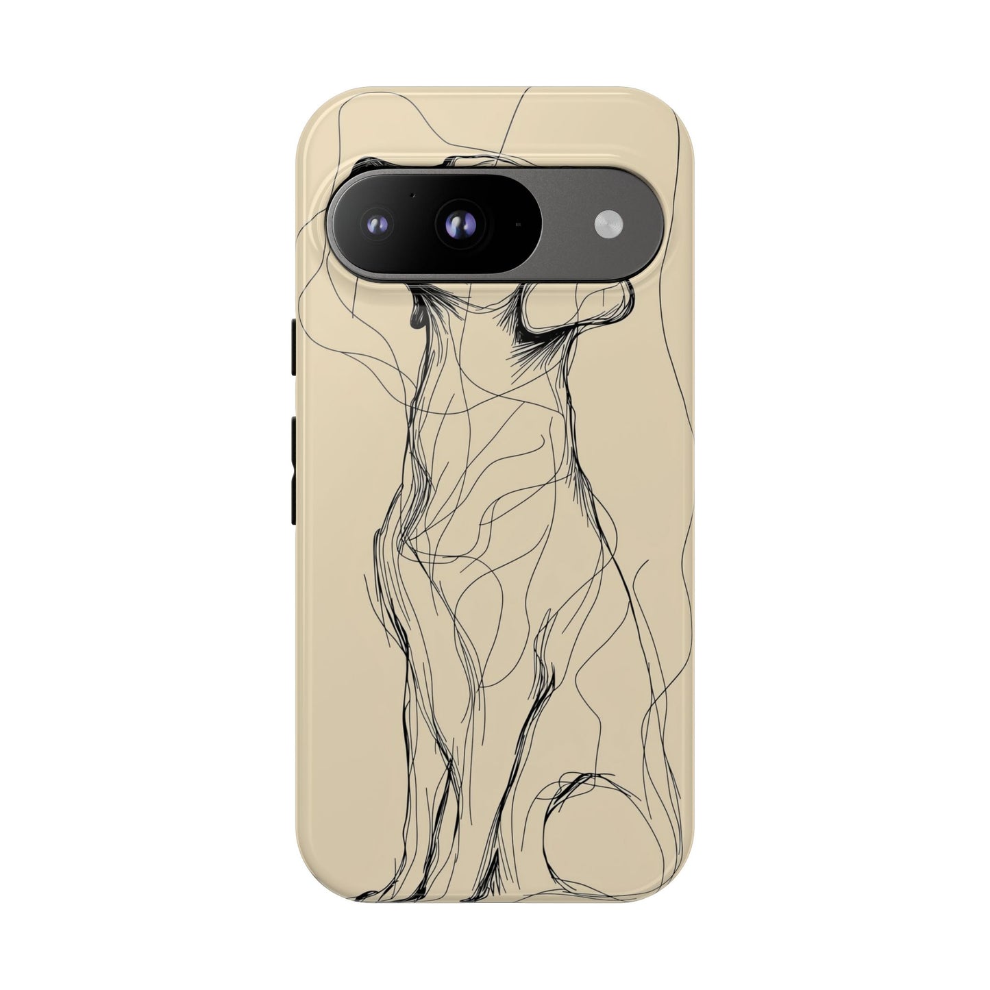 Loyal Lines: Abstract Dog Sketch Phone Case for iPhone, Samsung & Pixel