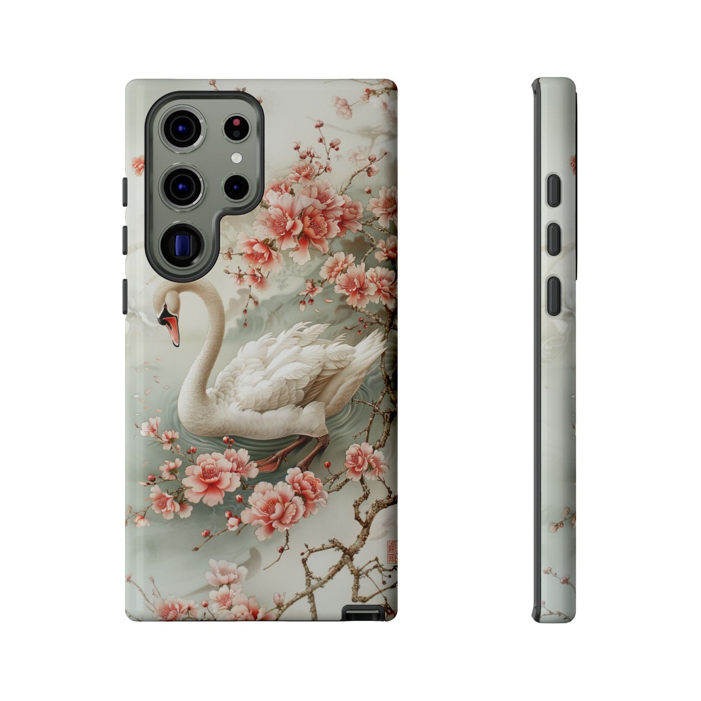 Floral Swan Phone Case β Bird Phone Case, Elegant & Protective for iPhone, Samsung & Google Pixel