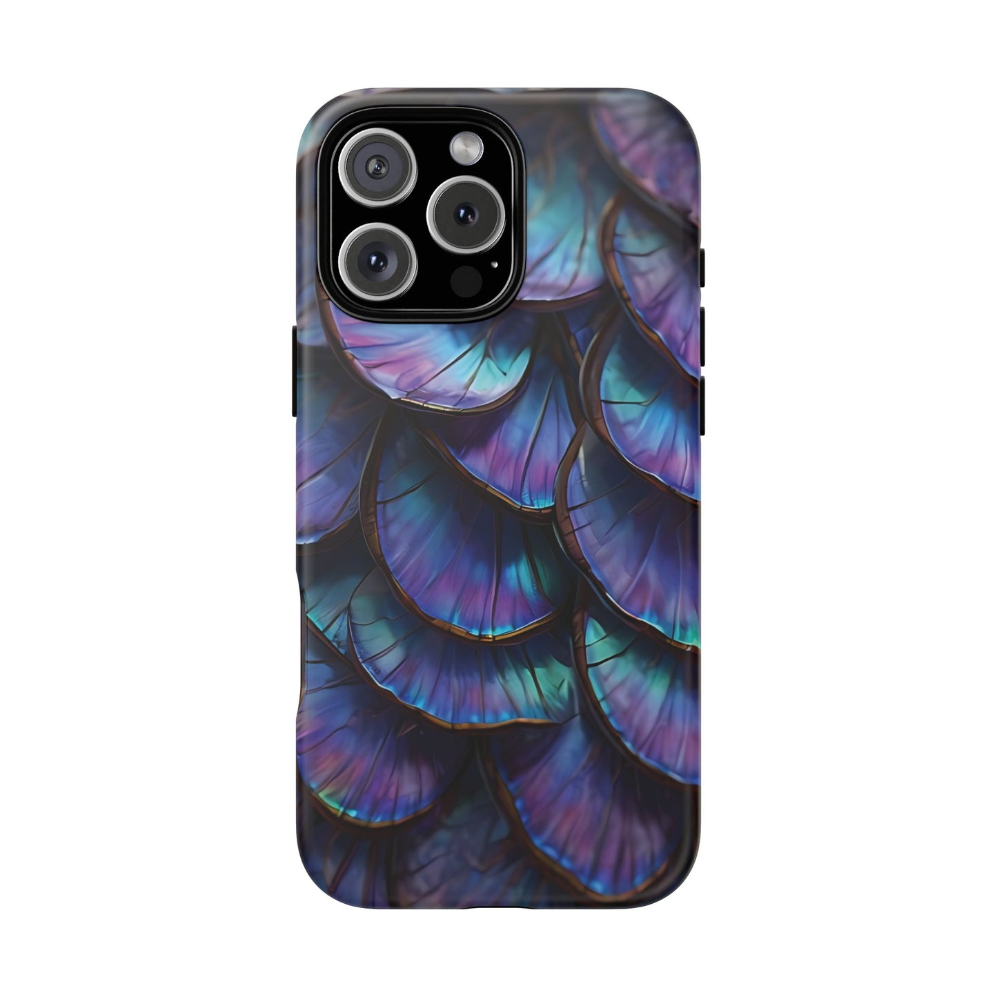 Abstract Macro Shot of Iridescent Butterfly Fish Scales Phone Case Design