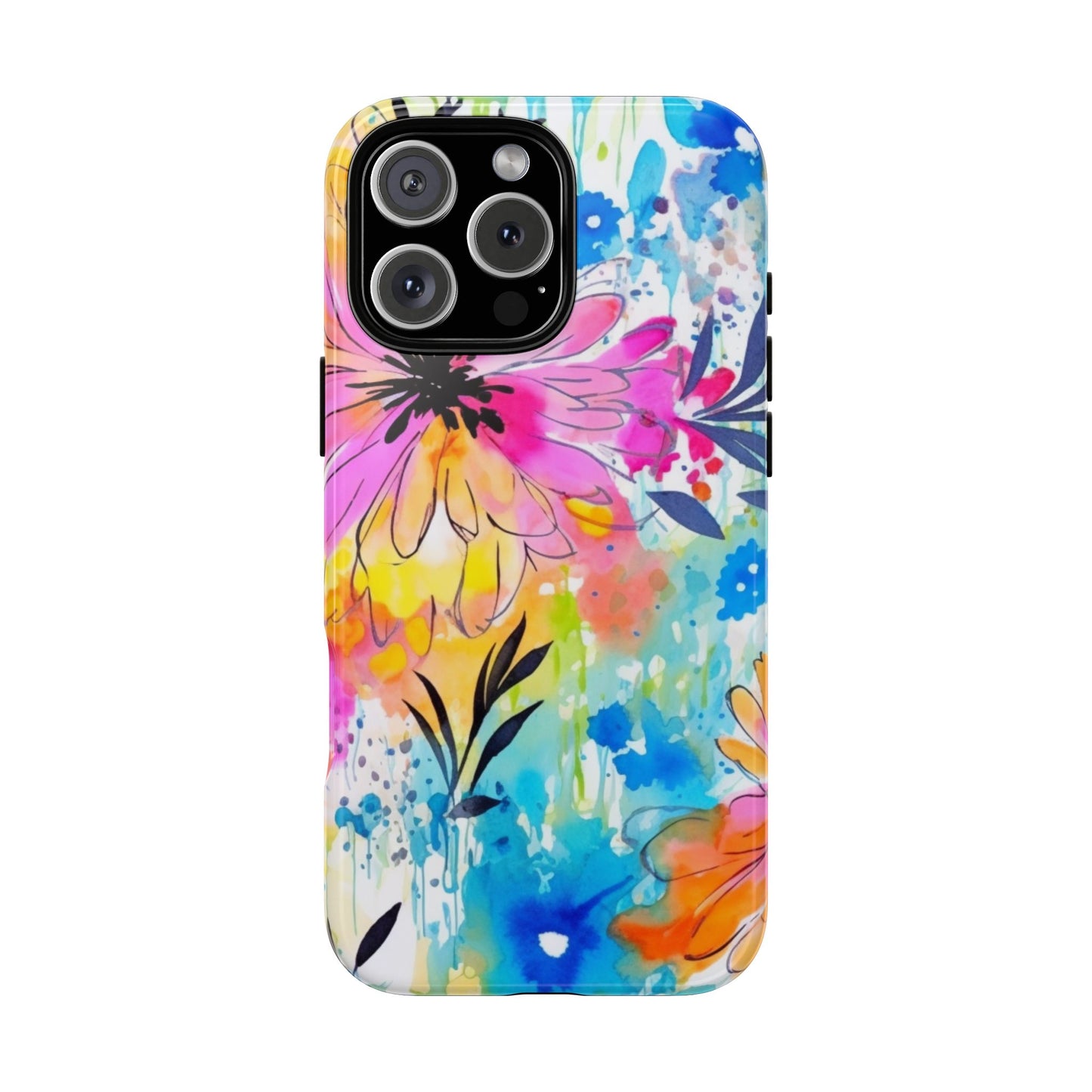 Abstract Watercolor Bloom Phone Case – Expressive & Vibrant
