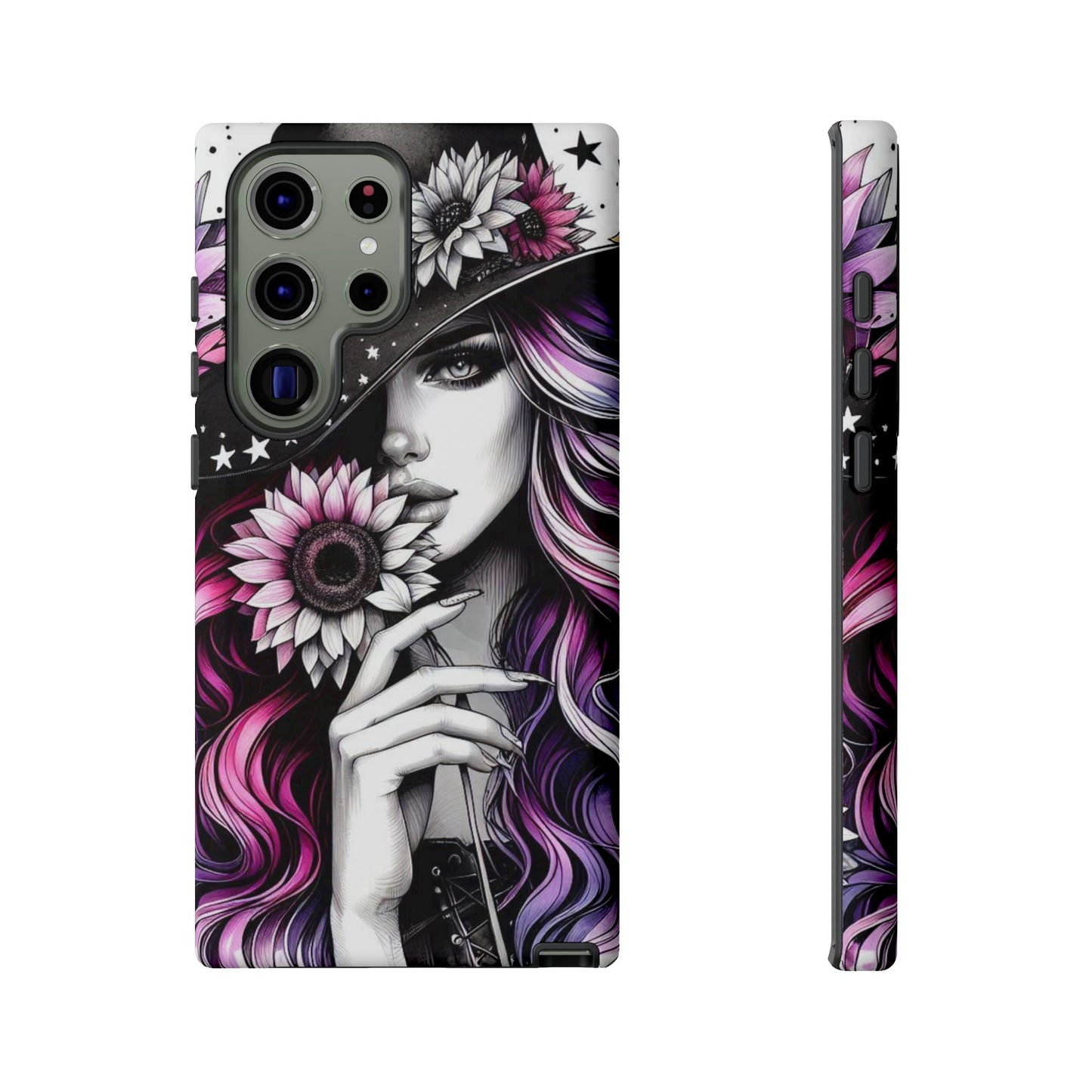 Mystic Bloom – Enchanted Witch & Floral Elegance Mobile Cover