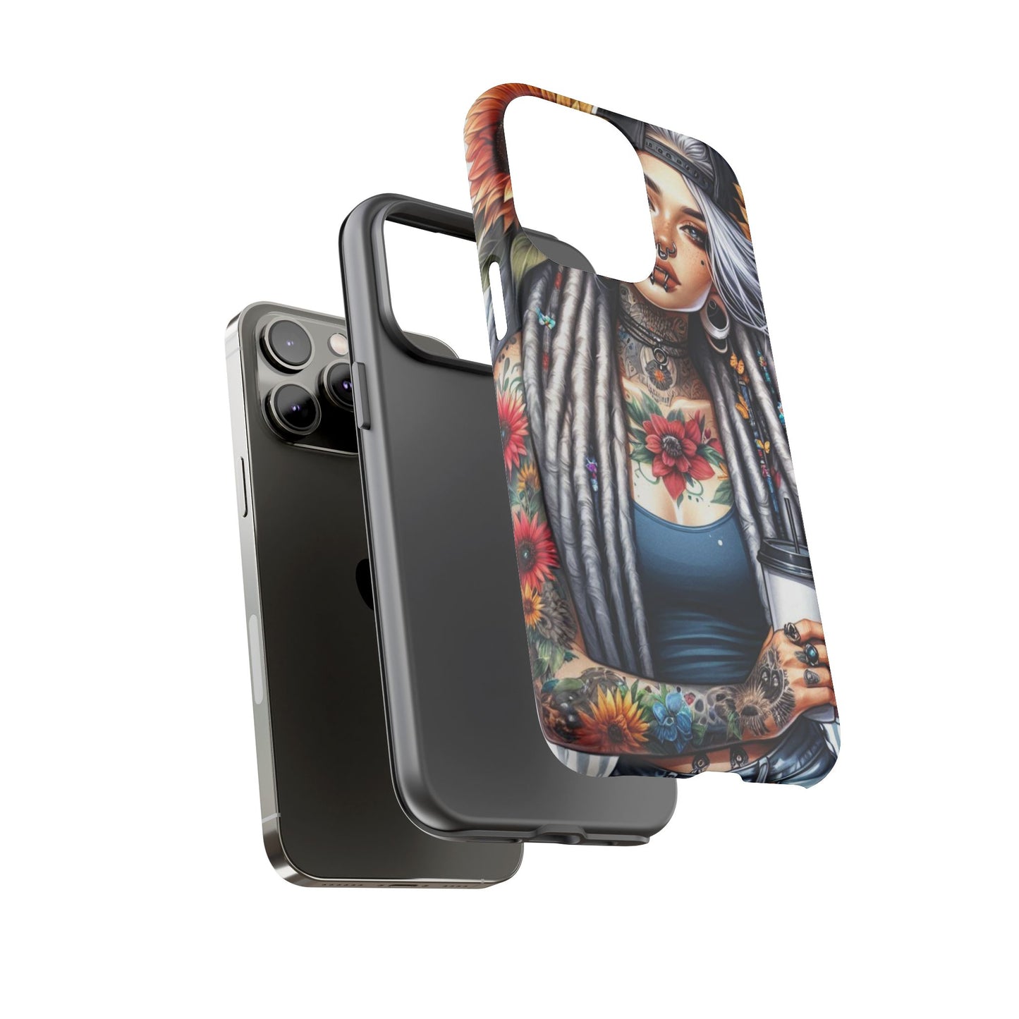 Sunflower Queen – Boho Rebel Tattoo Mobile Cover