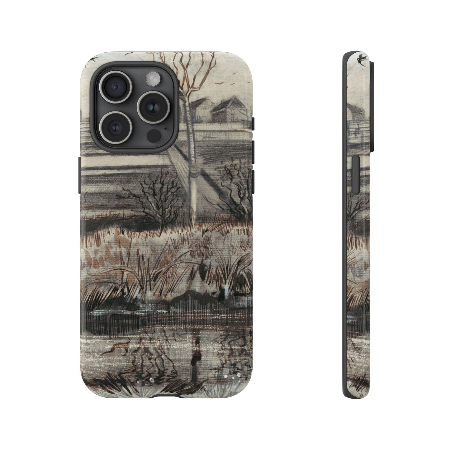 Vincent Van Gogh Lake Painting Phone Case - iPhone, Samsung, Google Pixel - Artistic Impressionist Cover