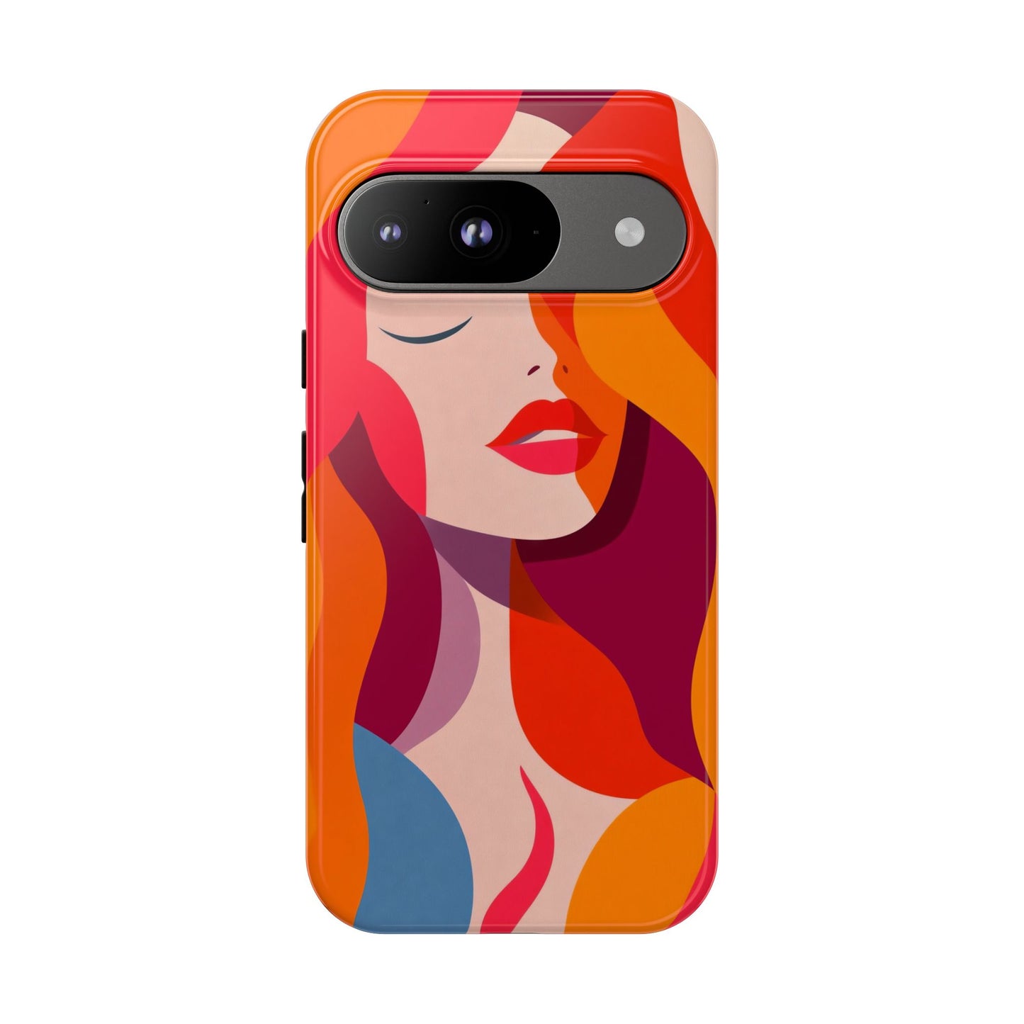 Flame Muse – Abstract Goddess Phone Case for iPhone, Samsung & Pixel