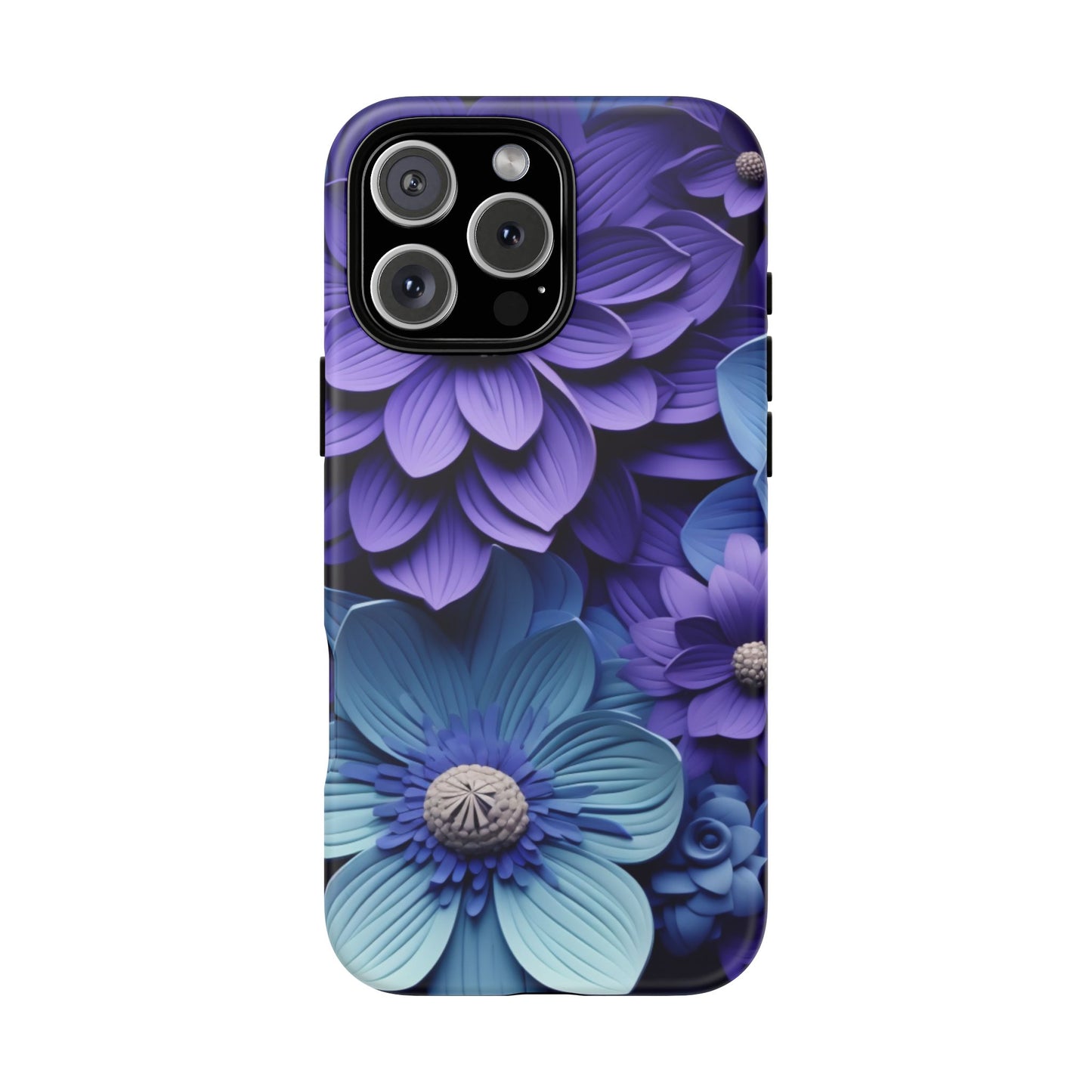 Royal Blue Floral Phone Case – Elegant & Luxurious Design